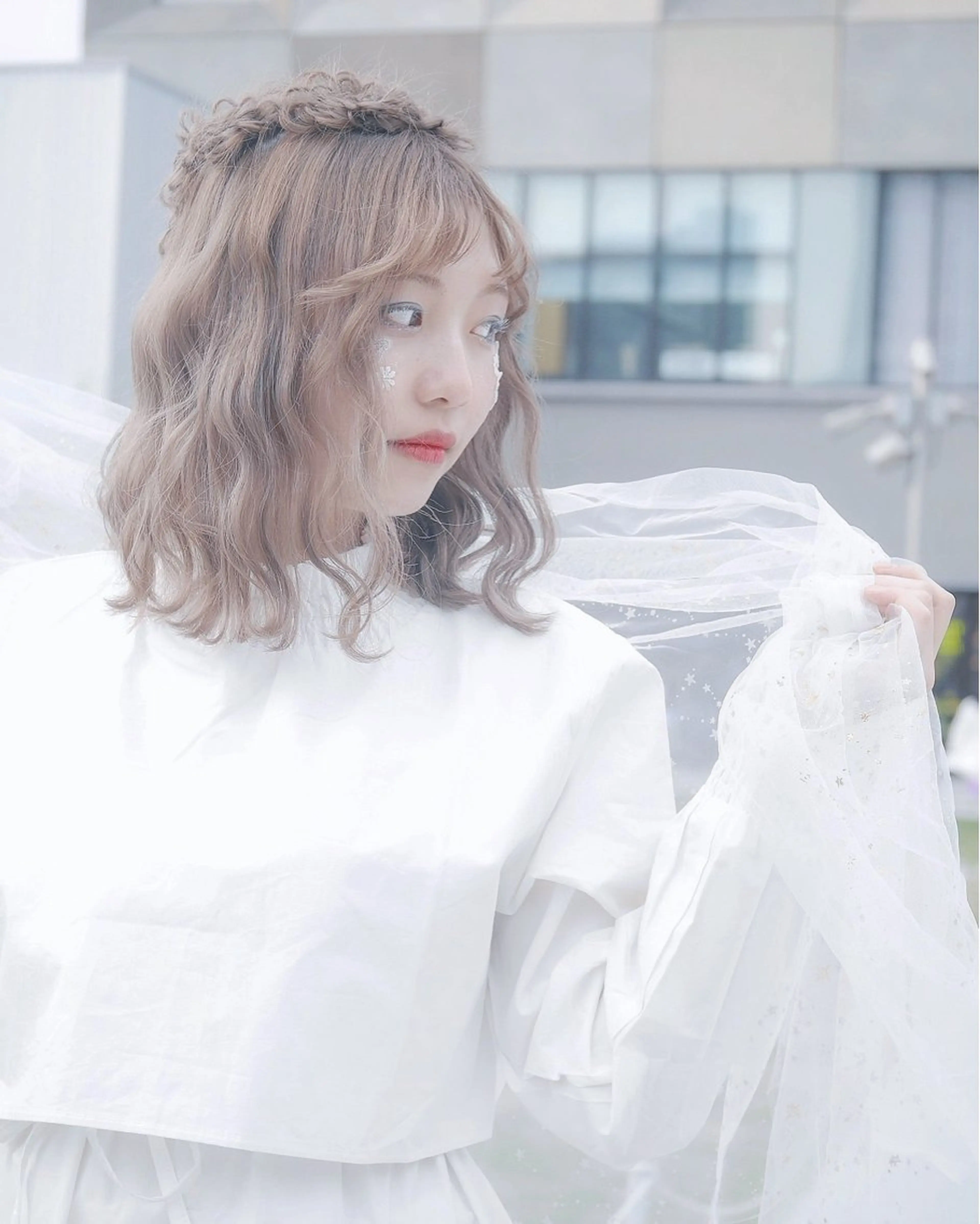 ミディアム ヘアアレンジ JUNSHIN🦋 ヘアセット／カラーのヘアスタイル