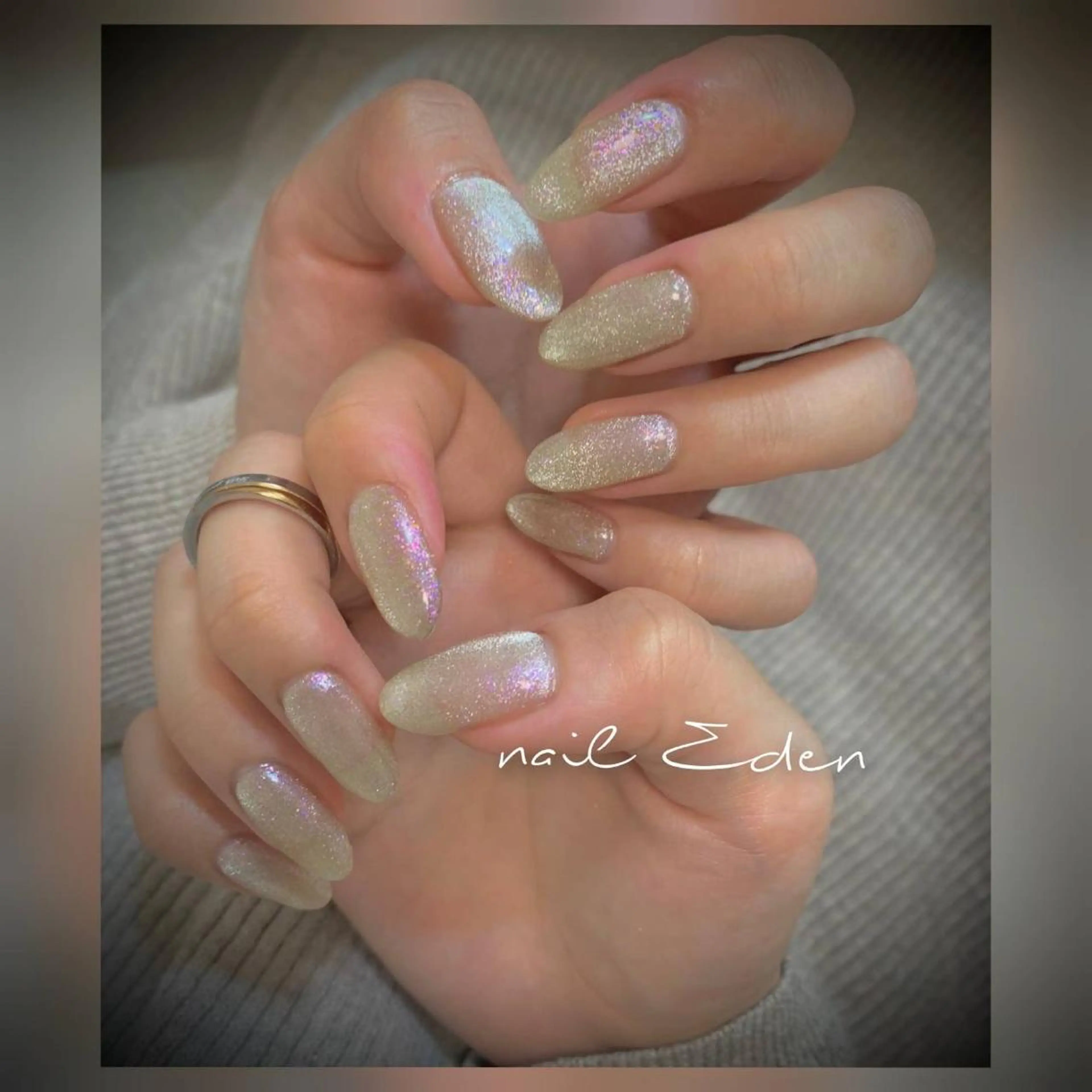 ネイル オーロラネイル ジェルネイル キラキラネイル マグネットネイル ワンカラーネイル ハンドネイル ハンドケア Eden　private nail saron所属・Eden ♾️のネイルデザイン