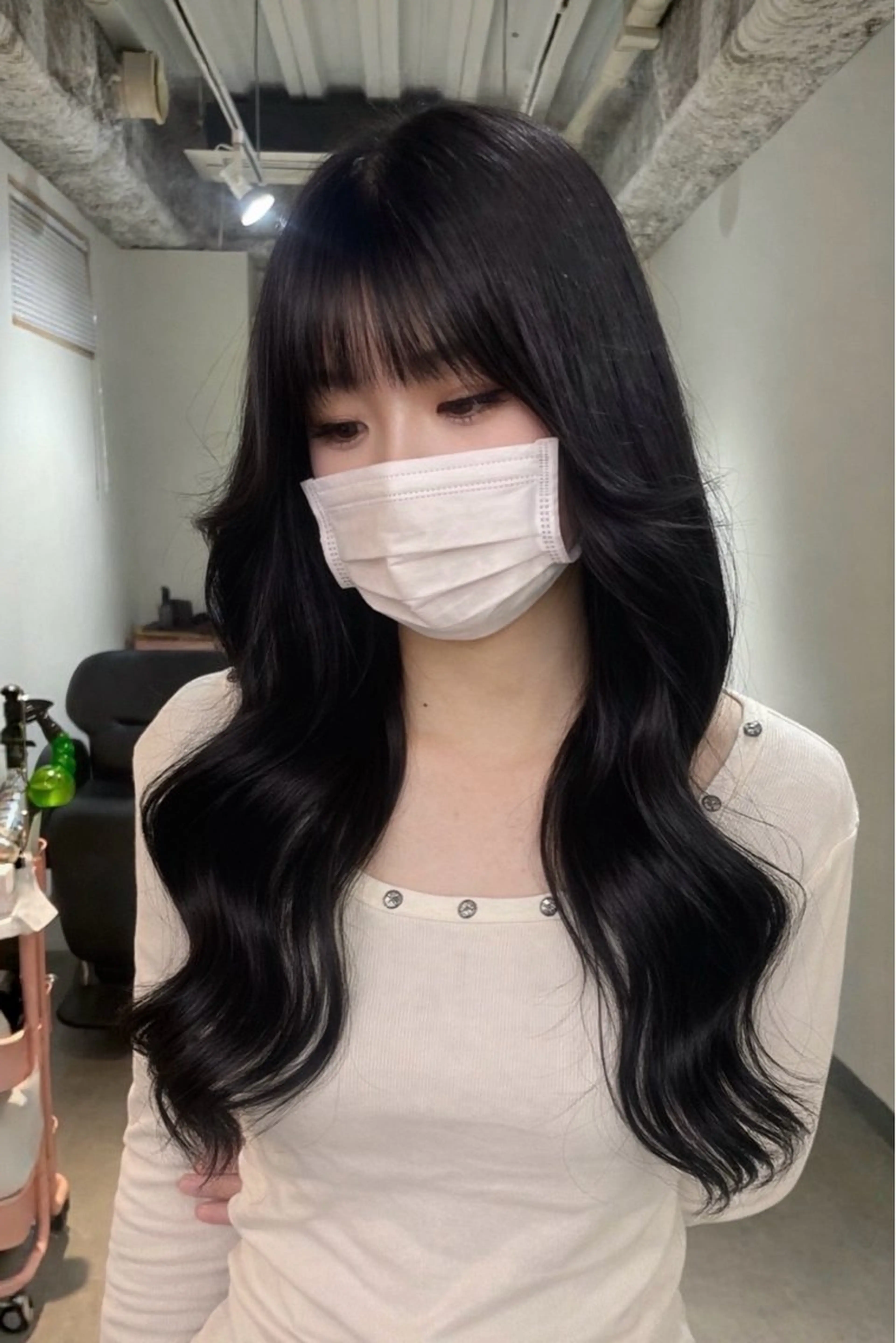 ロング カラー 透明感カラー ヘアカラー トリートメント 横田 莉咲のヘアスタイル