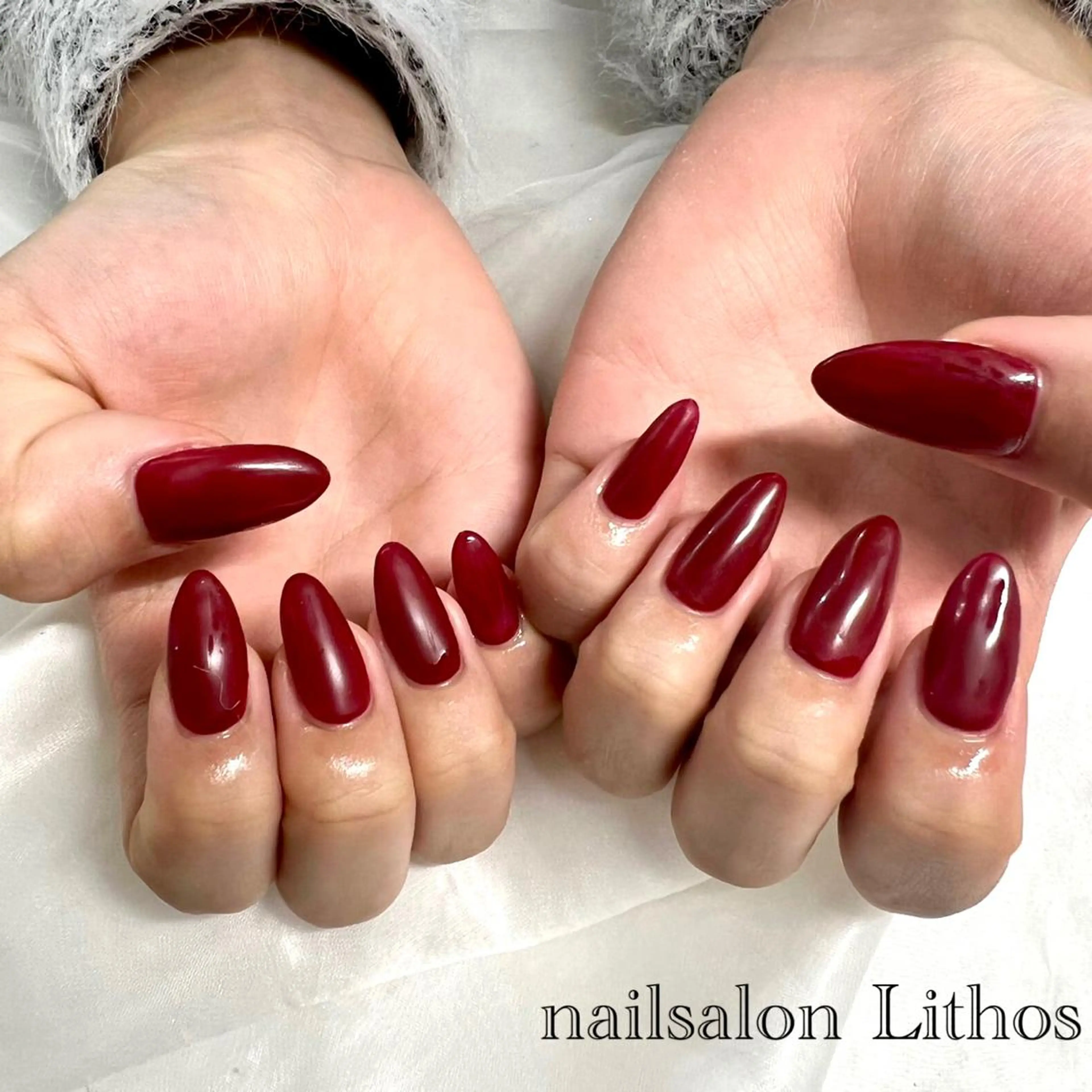 ネイル ボルドー ハンドネイル nailsalon Lithos所属・nailsalon Recontreのネイルデザイン