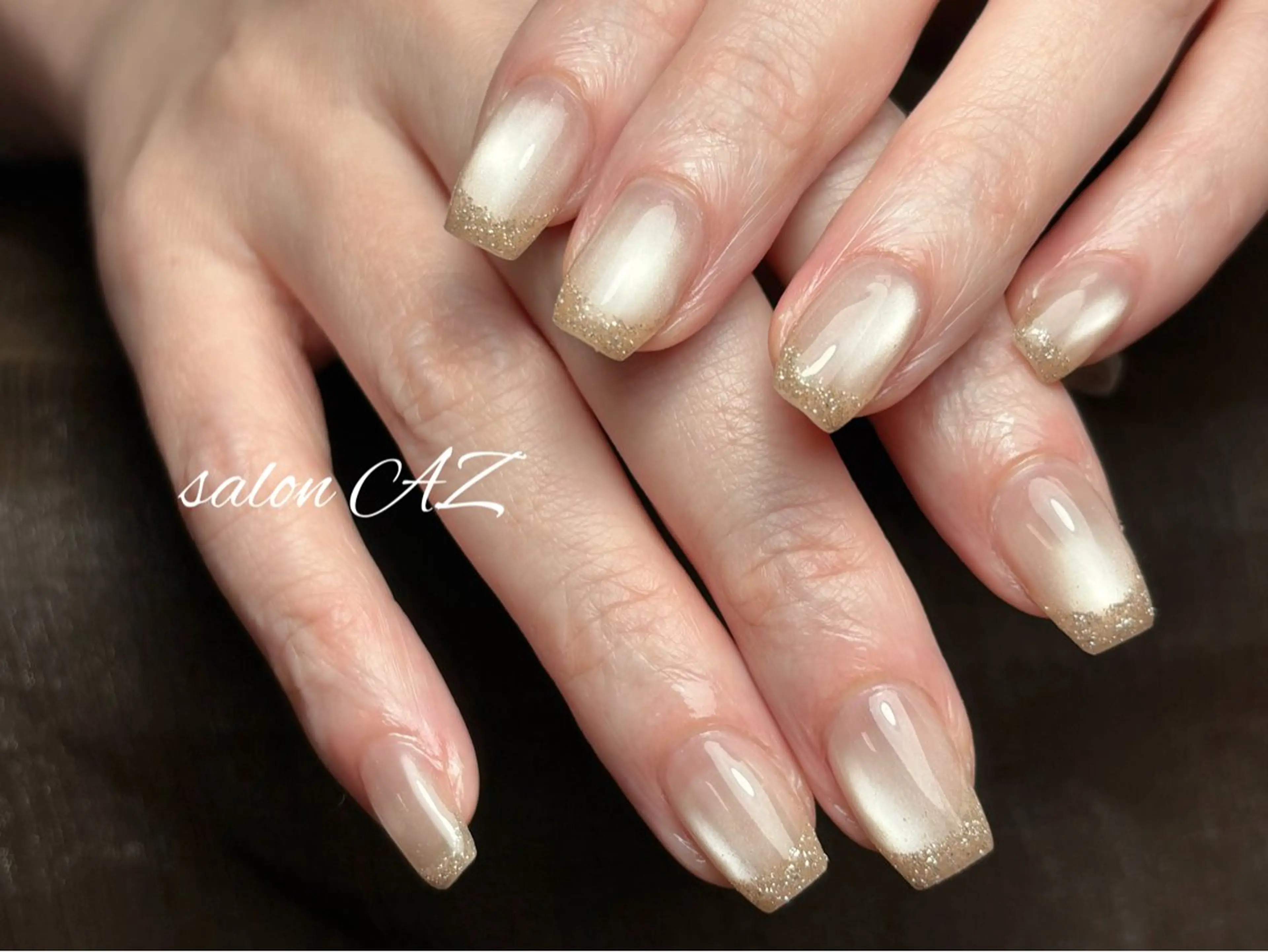 ネイル アートネイル 長さ出し フットネイル フレンチネイル ジェルネイル ハンドネイル salon AZのネイルデザイン