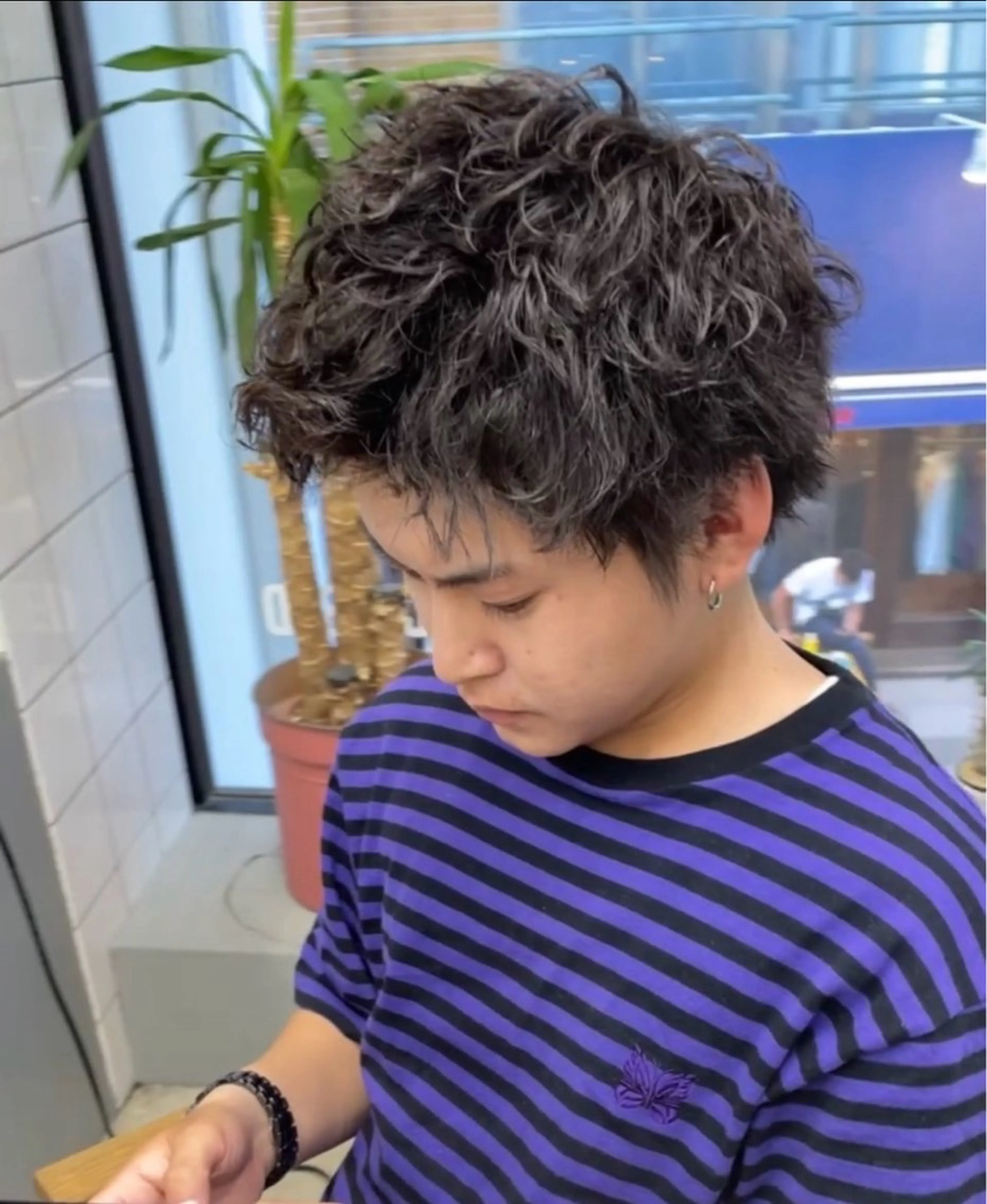 ショート パーマ メンズ カット パーマ メンズ専門サロン wokeのヘアスタイル