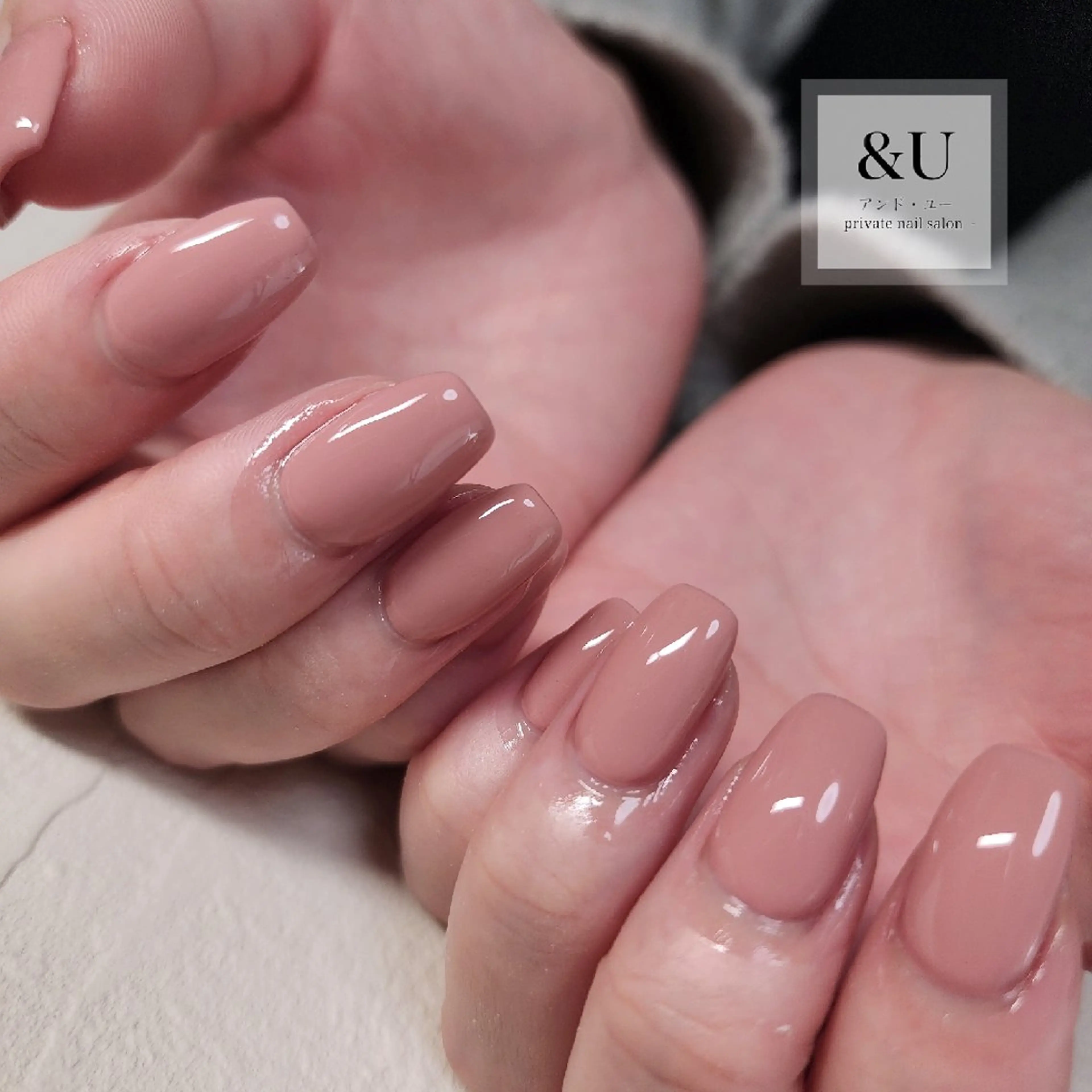 ネイル ロングネイル ワンカラーネイル ハンドネイル &U (アンド・ユー)のネイルデザイン
