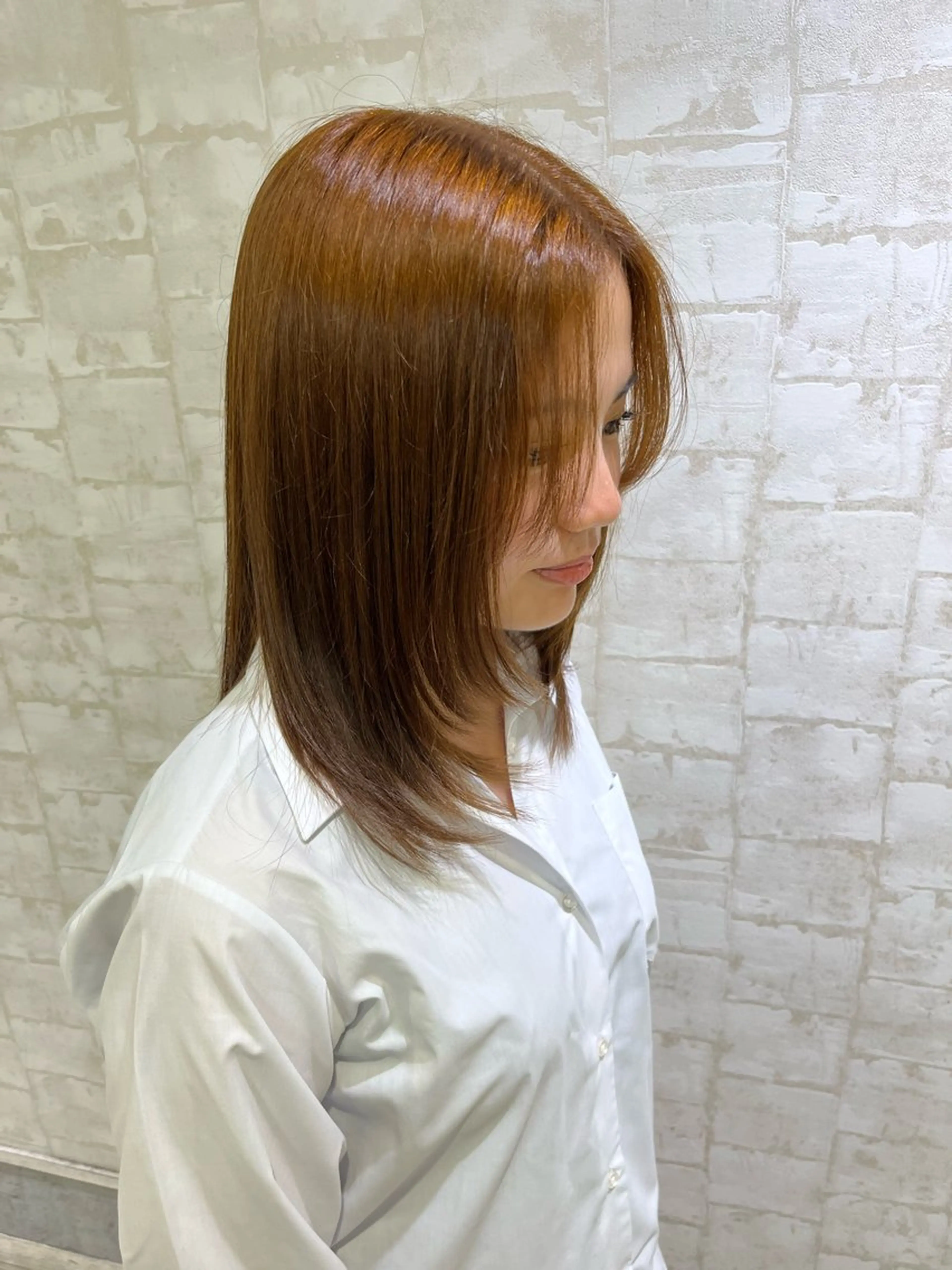 ミディアム カラー ヘアカラー 髪質改善韓国レイヤー /艶カラー/miyuのヘアスタイル