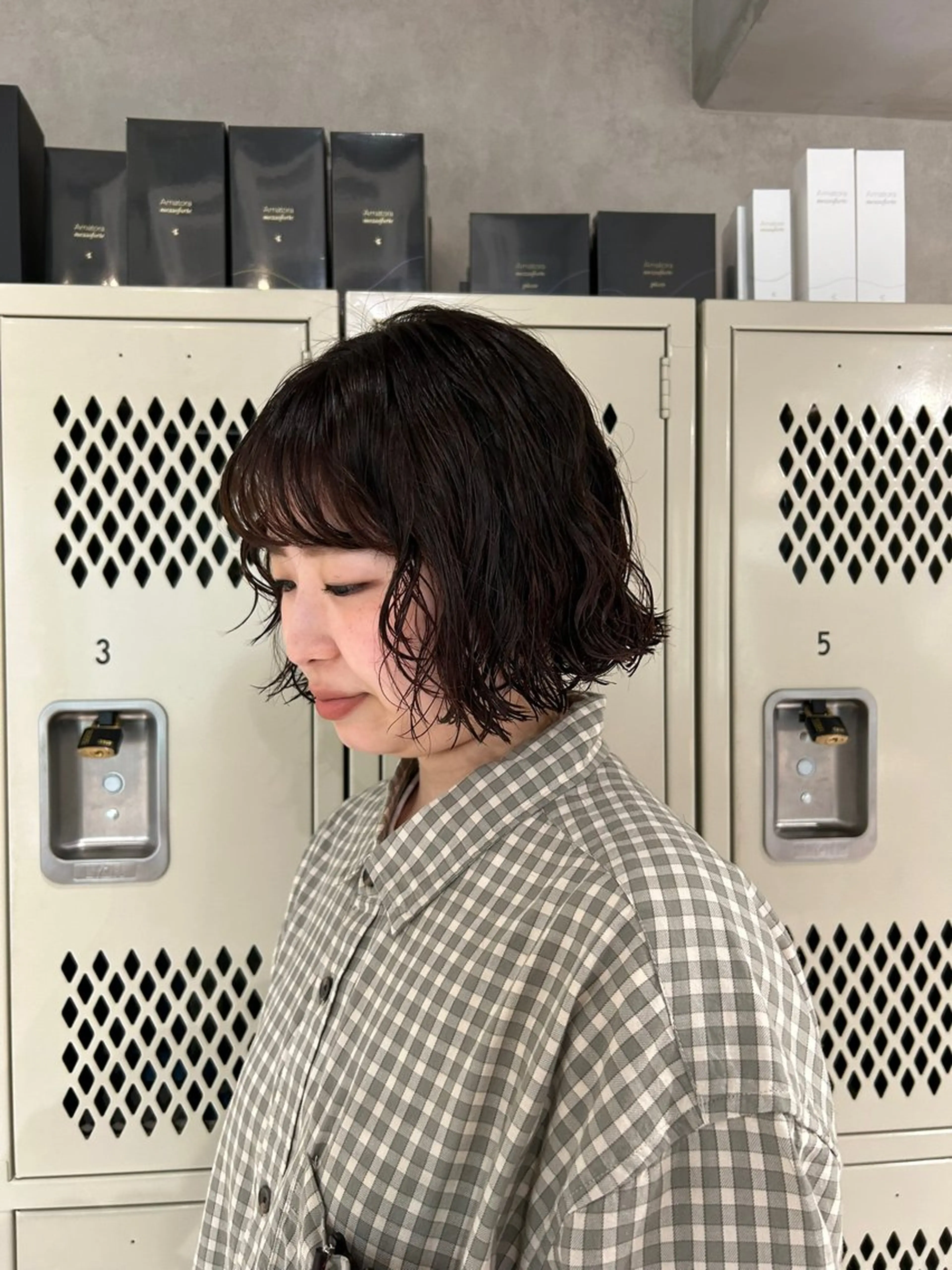 ショート パーマ ボブ カット パーマ ayano/パーマ/ 暖色カラーのヘアスタイル