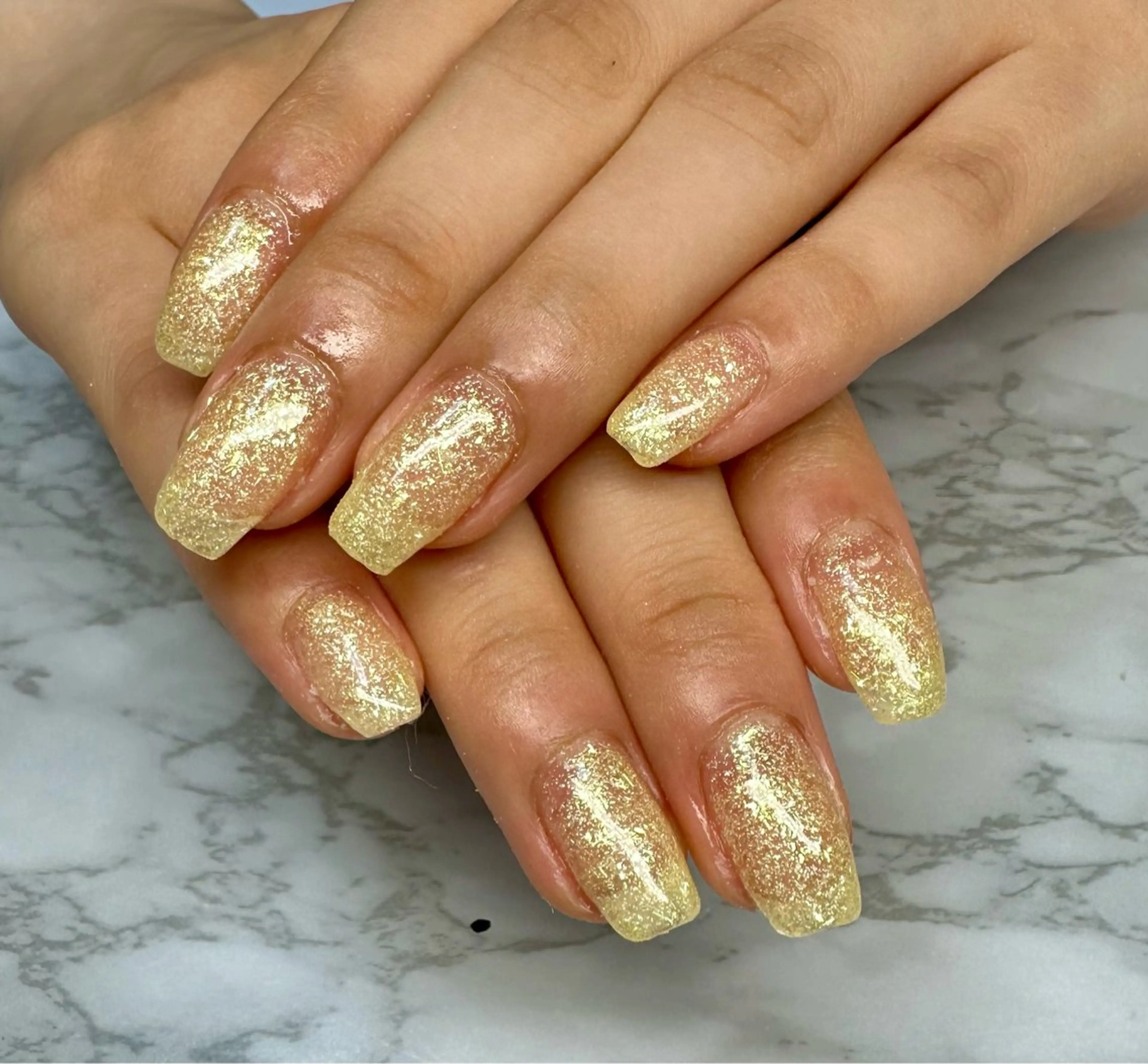 ネイル アートネイル ラメ(グリッター) ワンカラーネイル 冬ネイル M.N_ nailのネイルデザイン