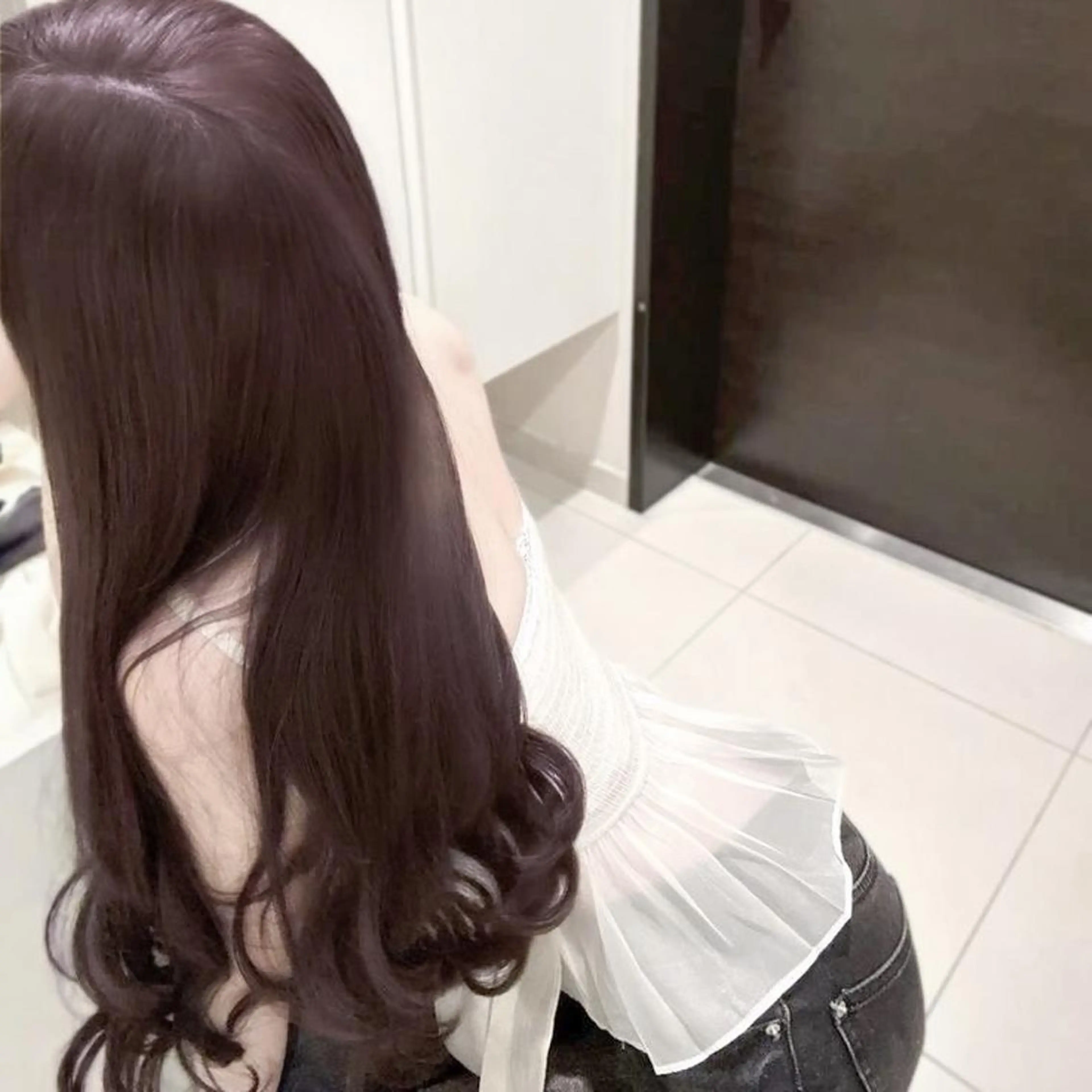 ロング カラー カット ヘアカラー トリートメント girly❤︎暖色ヘ ア➰🎀HINANOのヘアスタイル