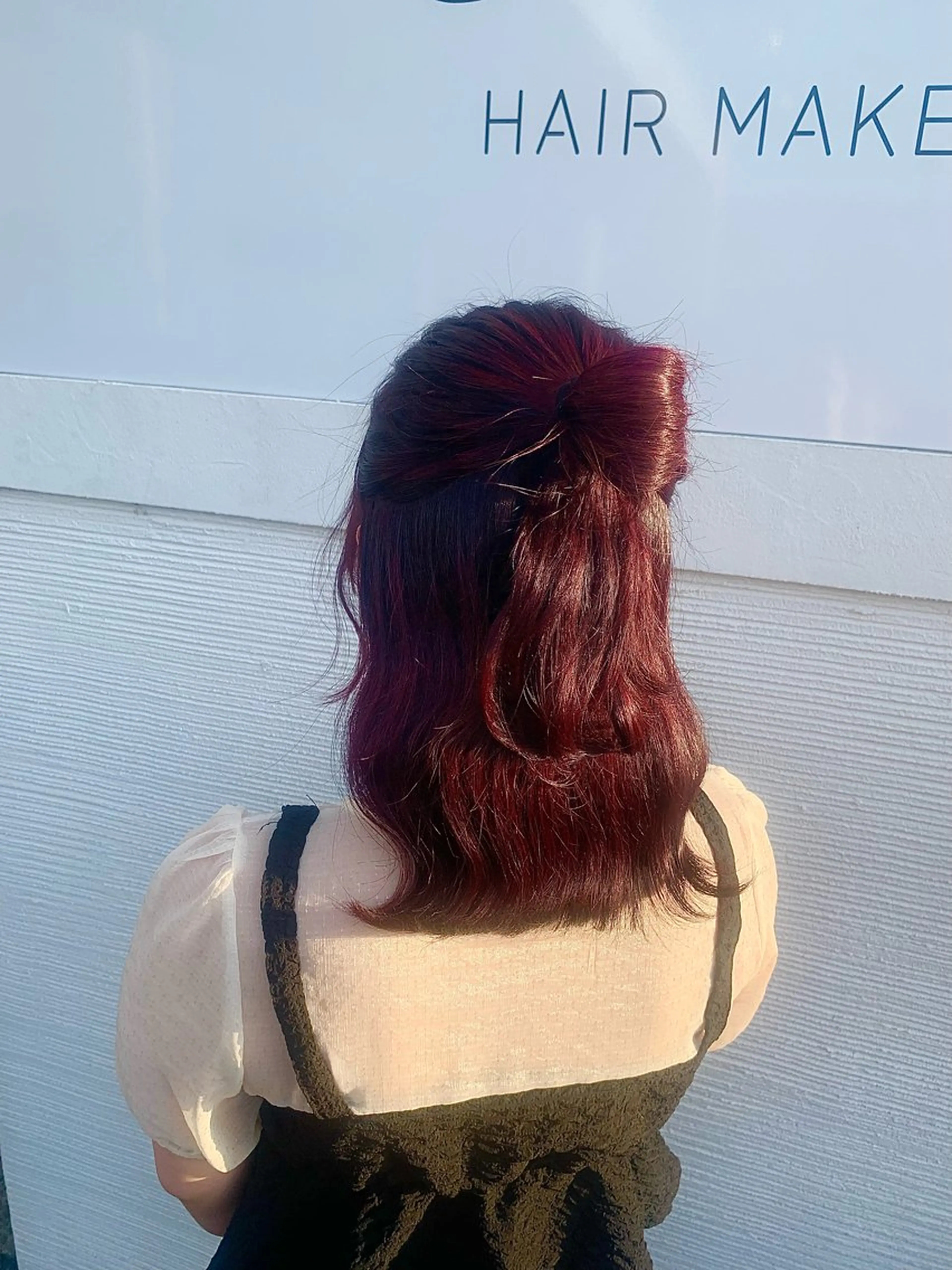 カラー レッドカラー ヘアカラー arika さやのマツエク・マツパデザイン