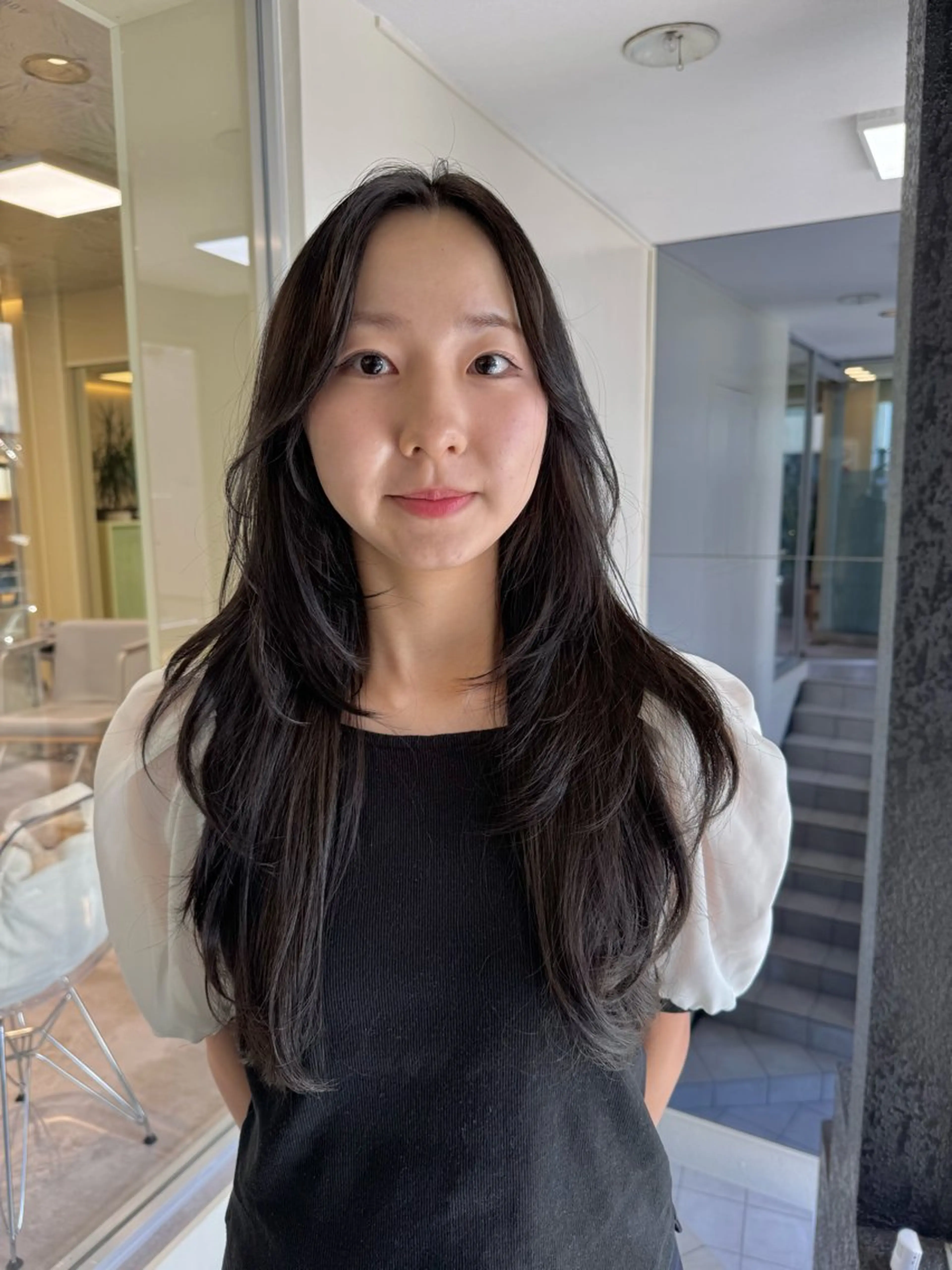 ロング カラー カット ヘアカラー トリートメント KOHNO/ブリーチ なし/透明感カラーのヘアスタイル