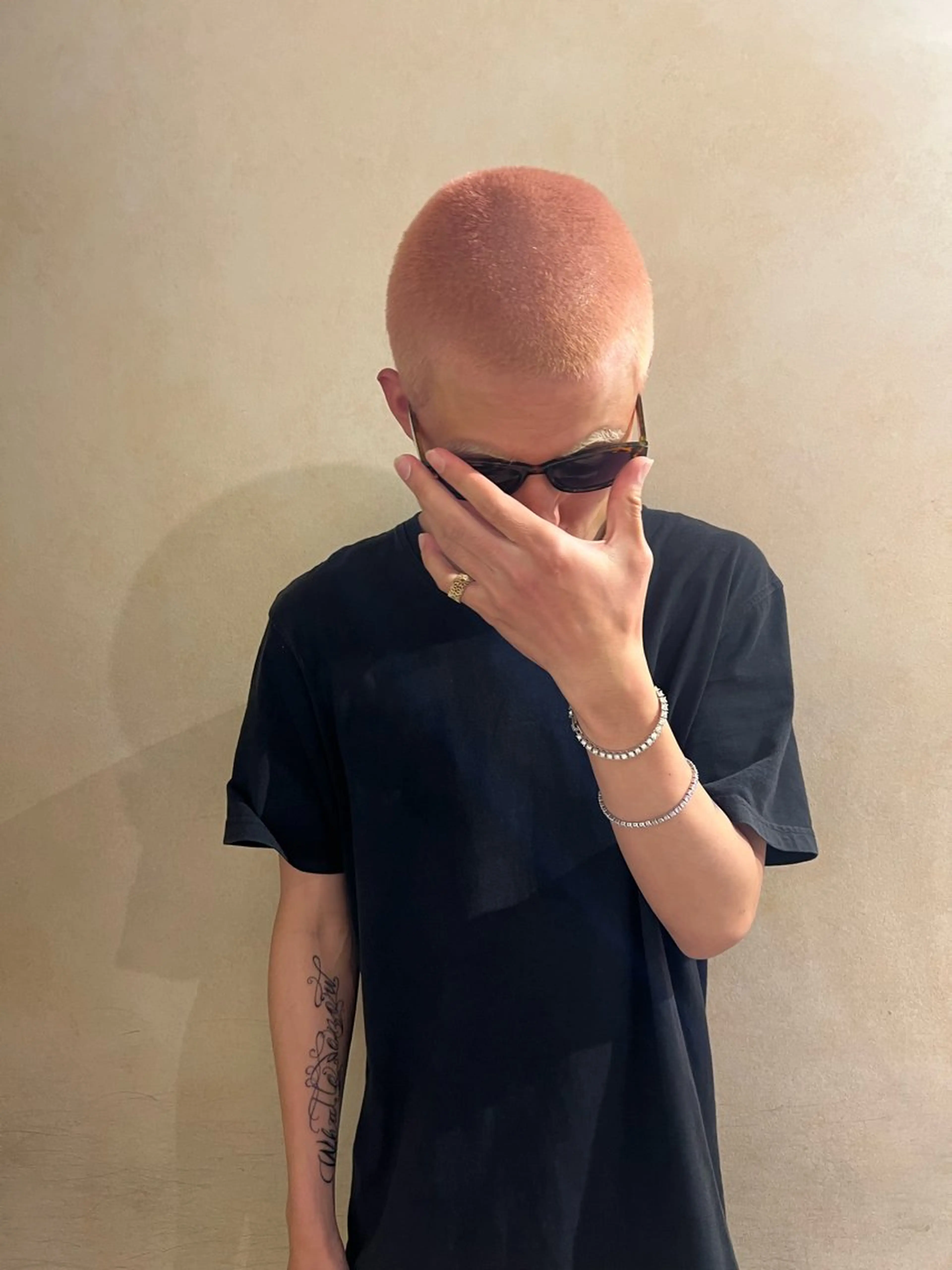 カラー メンズ ピンクカラー ヘアカラー ハイトーン/ピンク カラー/めい🎀のヘアスタイル