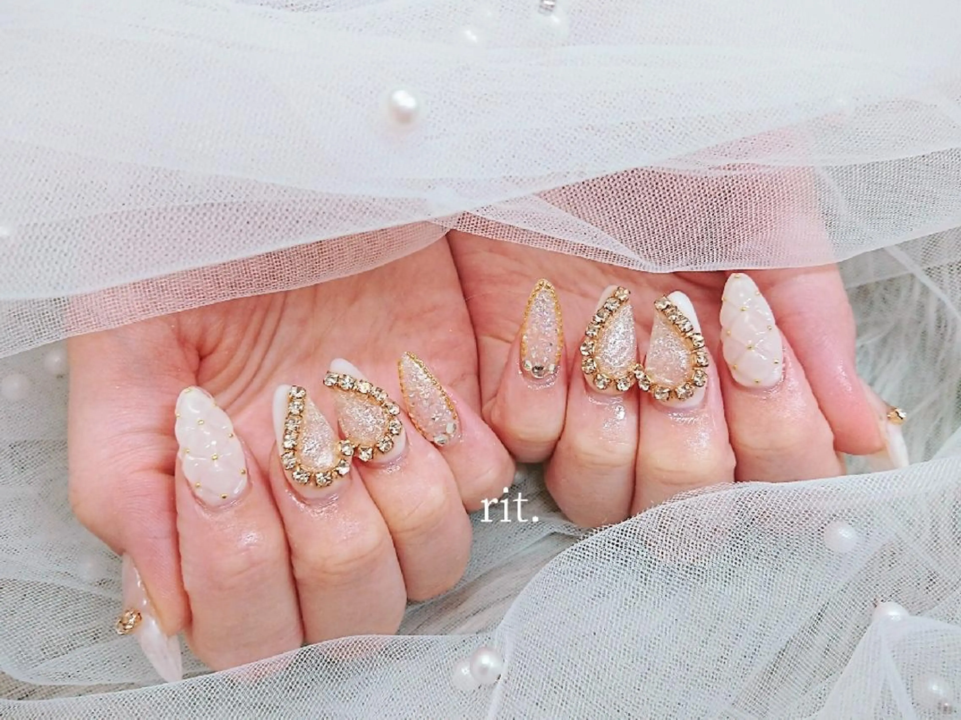 ネイル ハート ハンドネイル rit. _リットのネイルデザイン