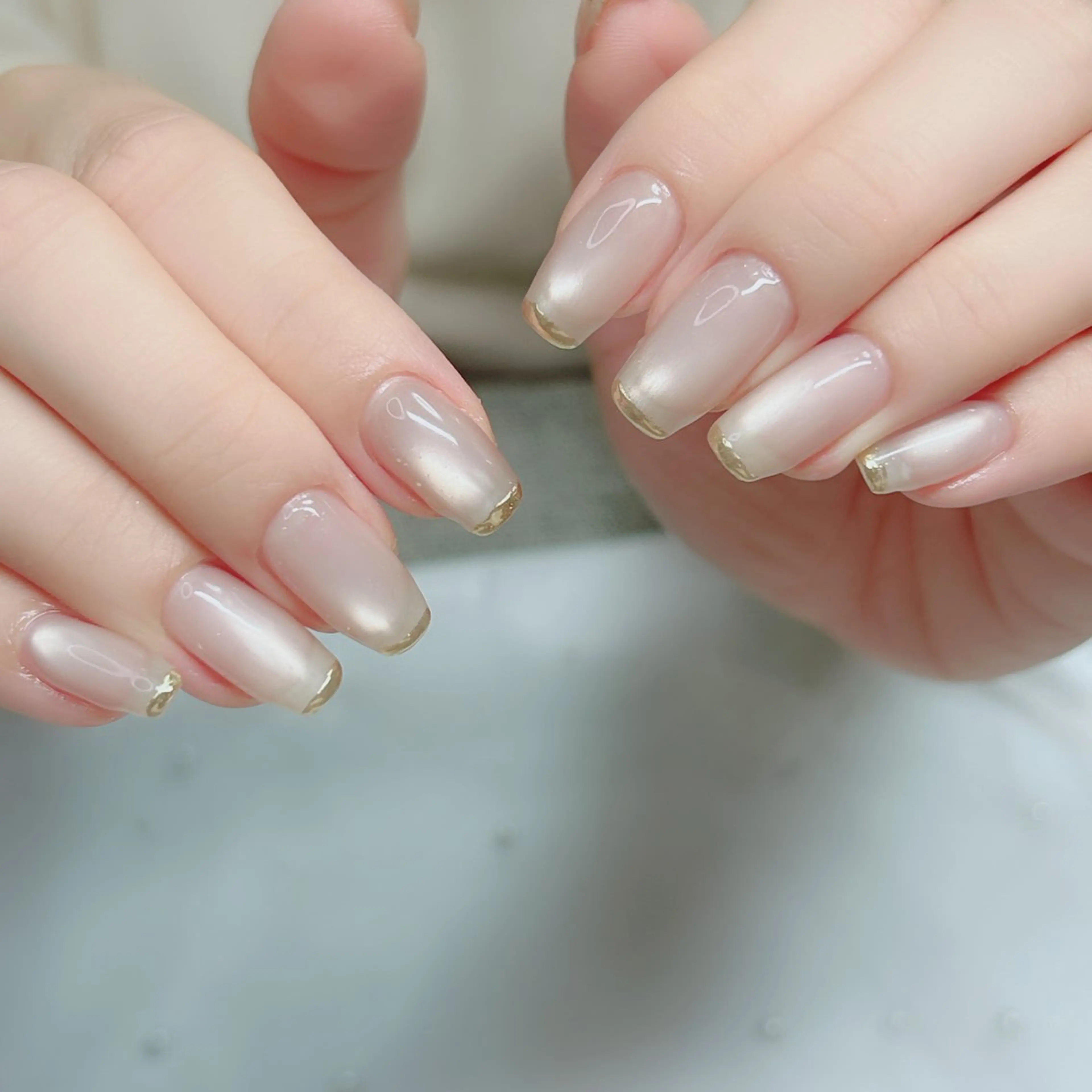 ネイル アニマル柄 アートネイル ジェルネイル ガーリー ゴールド ハンドネイル Cute Tips nailのネイルデザイン