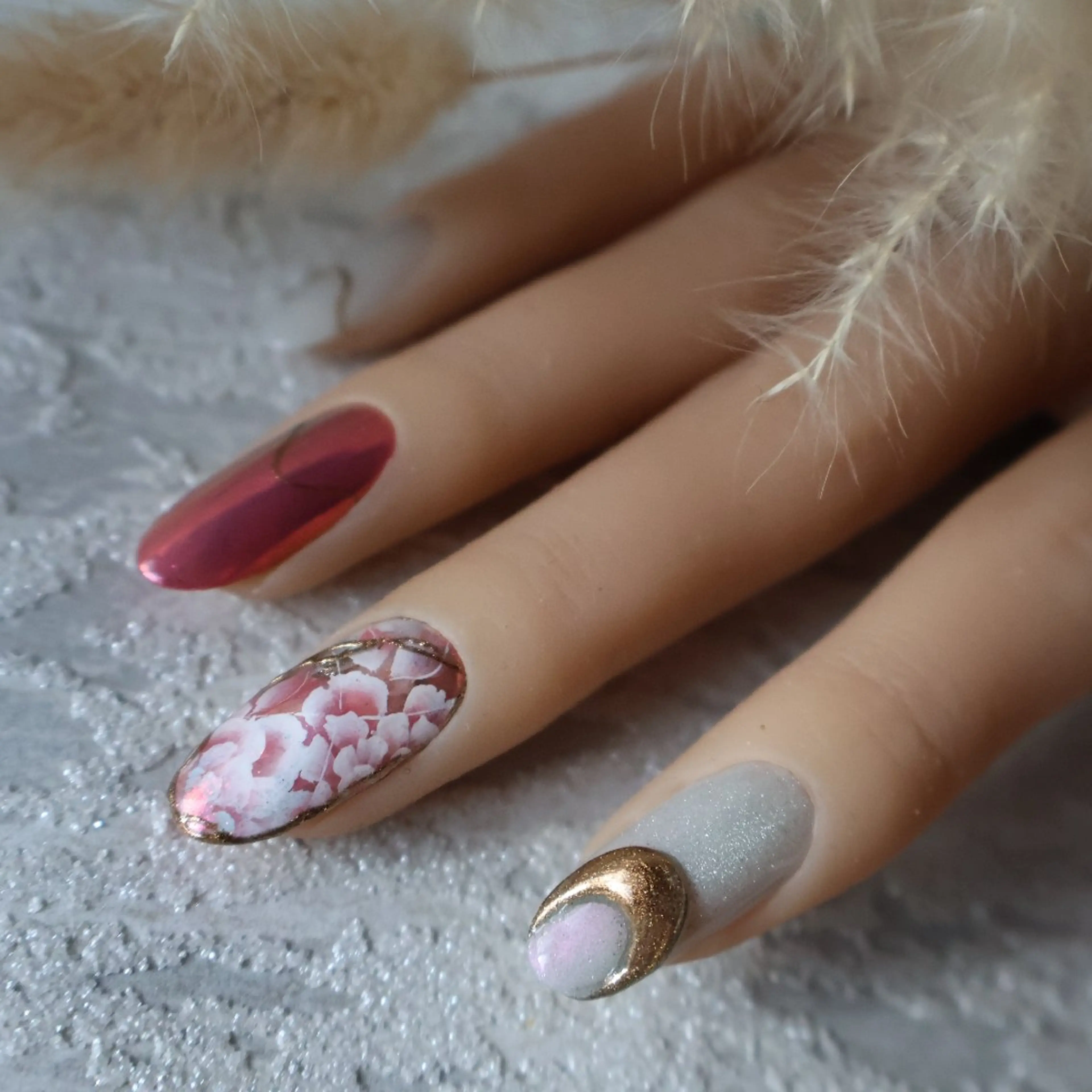 ネイル フラワーネイル ジェルネイル ニュアンスネイル スカルプネイル Nail Allure(ネイル アルーア)所属・Nail Allureのネイルデザイン