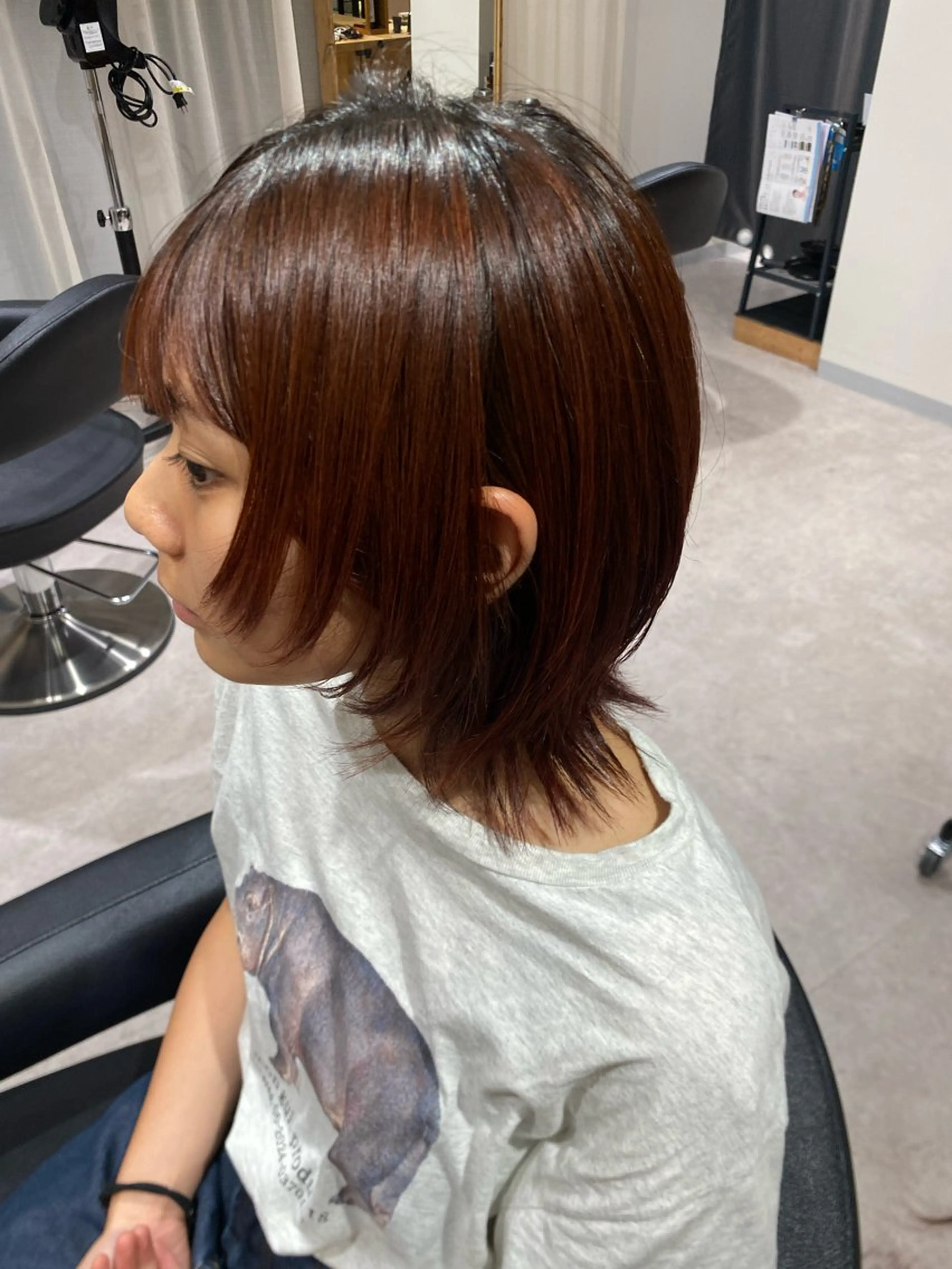 ミディアム ウルフカット カット ヘアカラー iroha/ n.w.h🎀のヘアスタイル