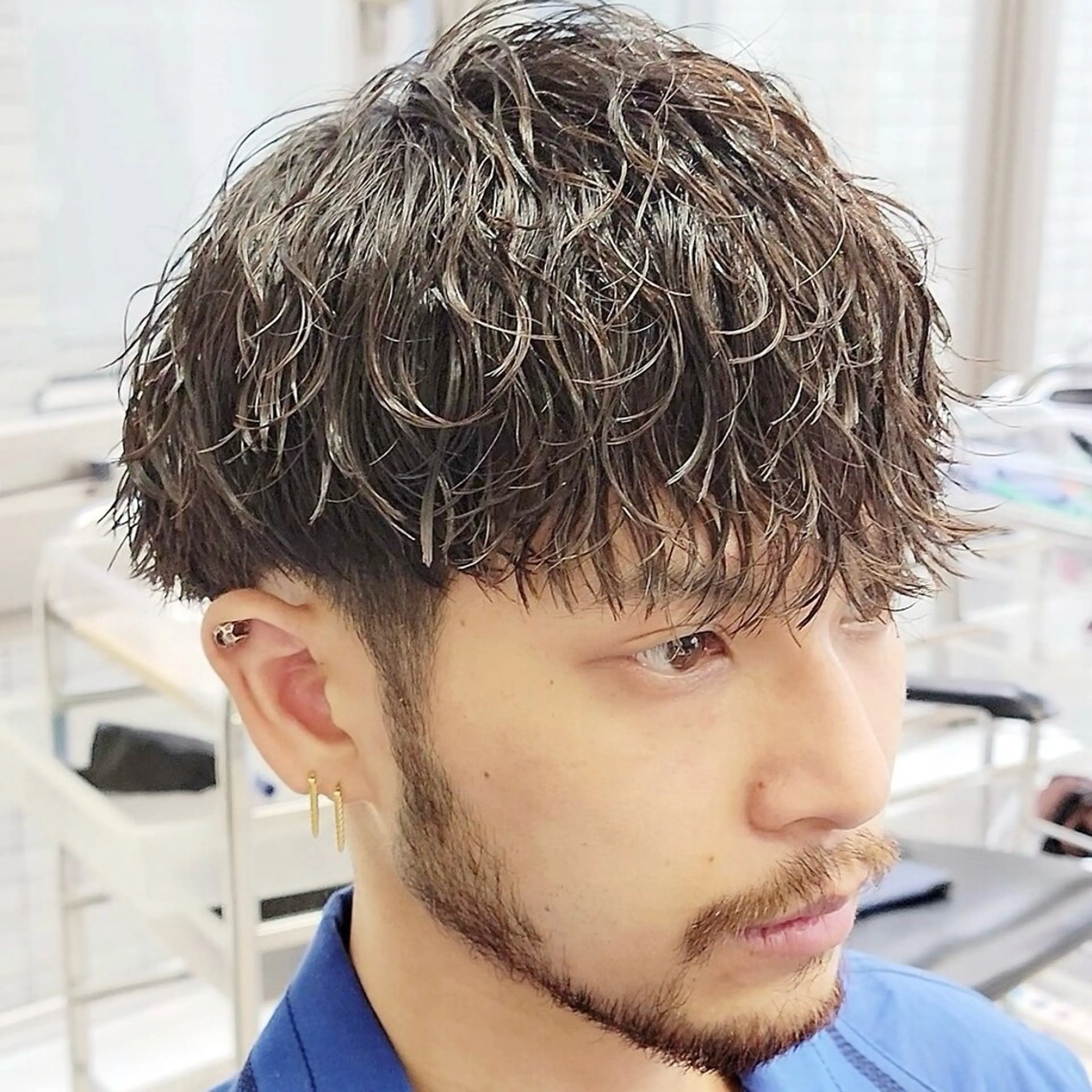 パーマ メンズ センターパート マッシュ メンズパーマ プードルパーマ メンズツイストパーマ カット パーマ 仙台メンズパーマ/ fifth/丸山佳叶のヘアスタイル