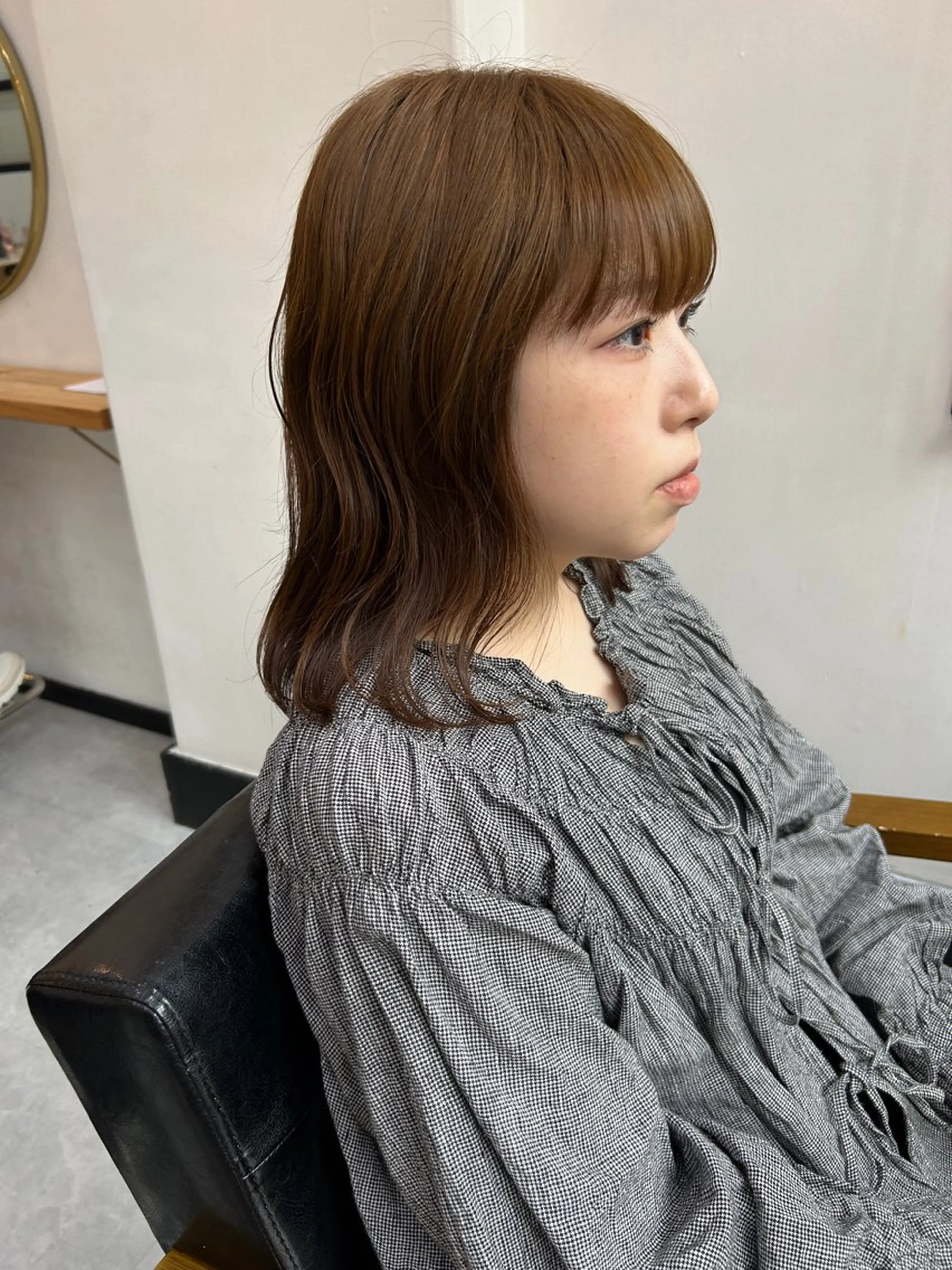 ミディアム ヘアカラー トリートメント CARICIA 白木 由里加/新栄のヘアスタイル