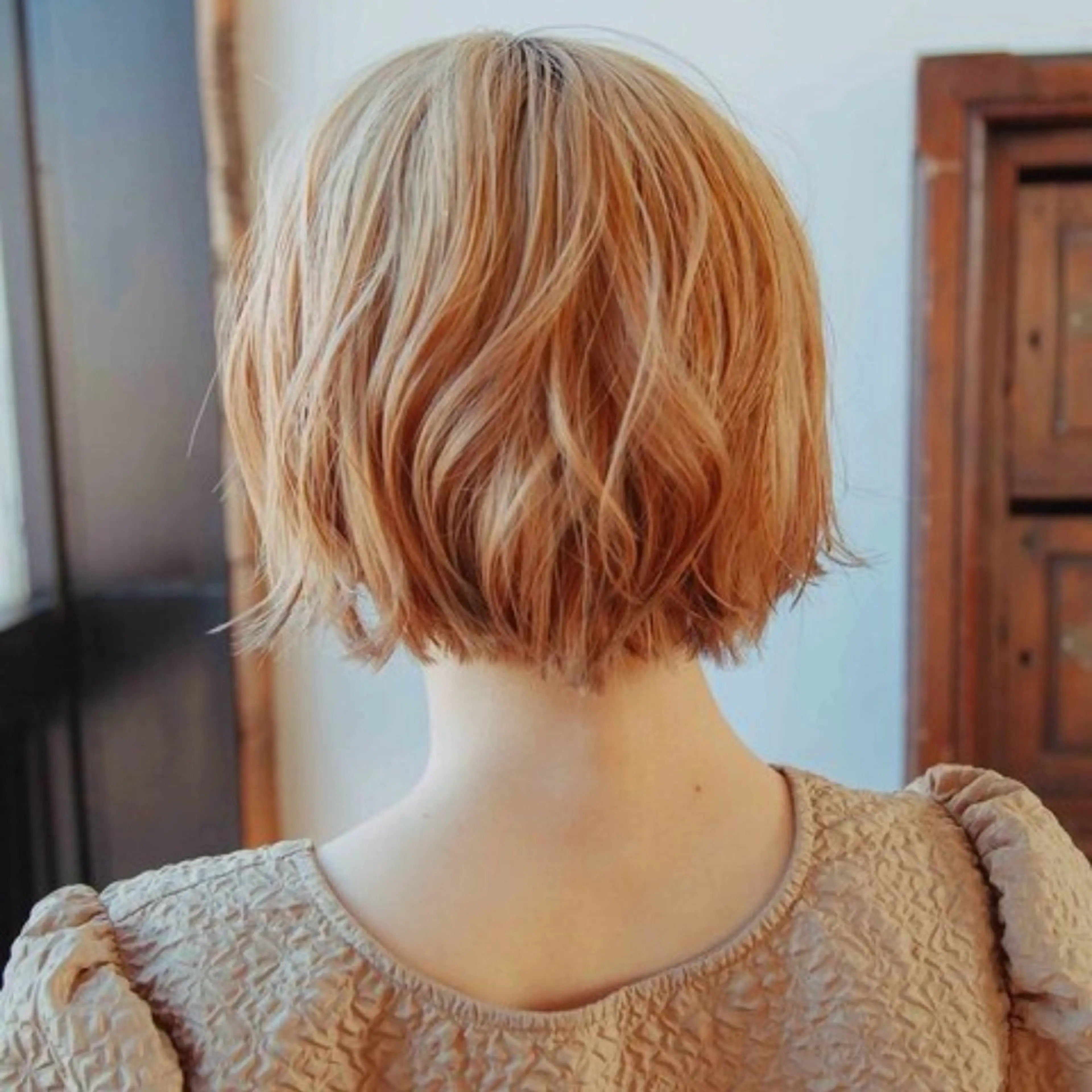 ミディアム カラー ハイトーン/ボブ/ ハイライト🤍涼介のヘアスタイル