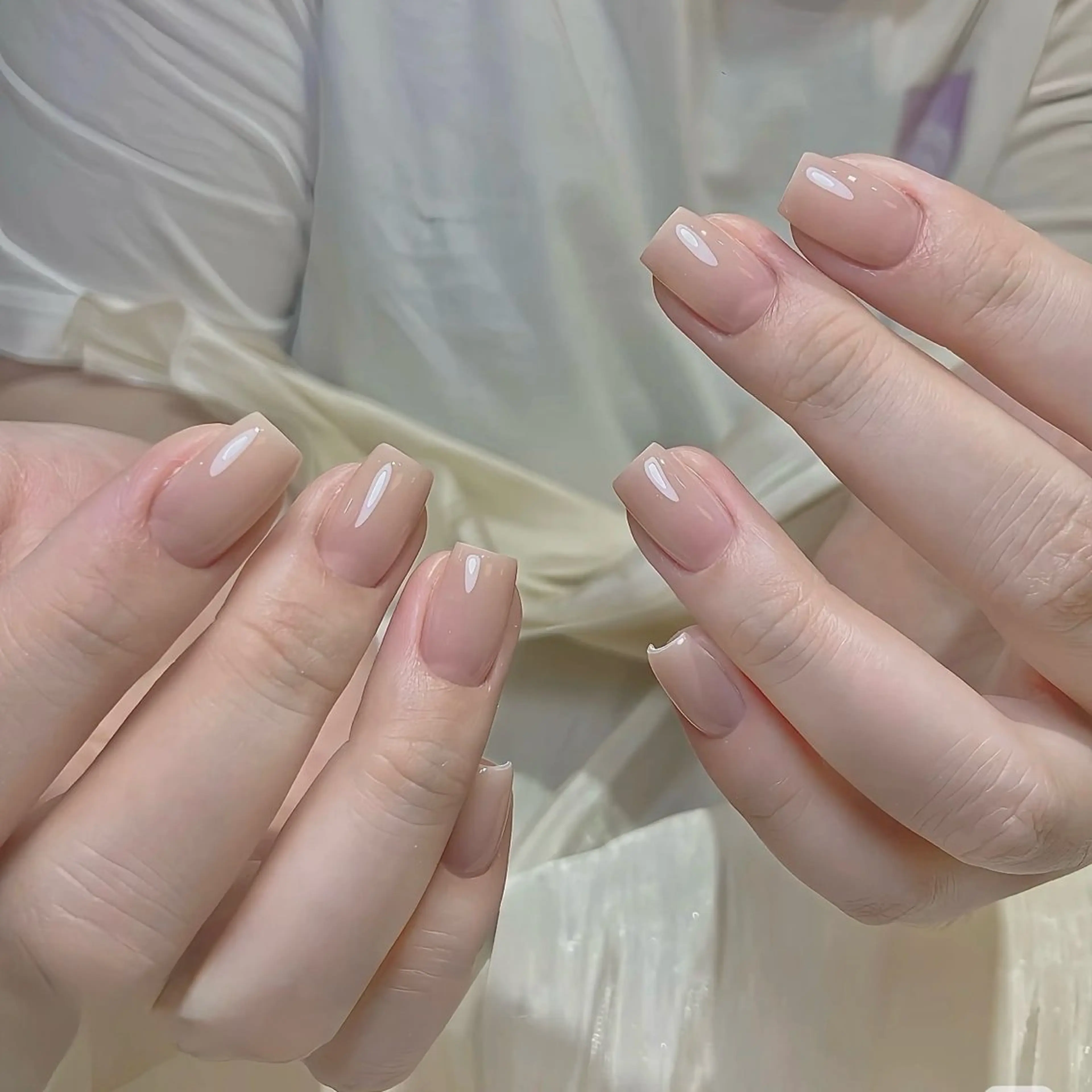 自爪(オフなし)🌸🌸ワンカラーorラメグラデ(整爪、ケア込み）の写真