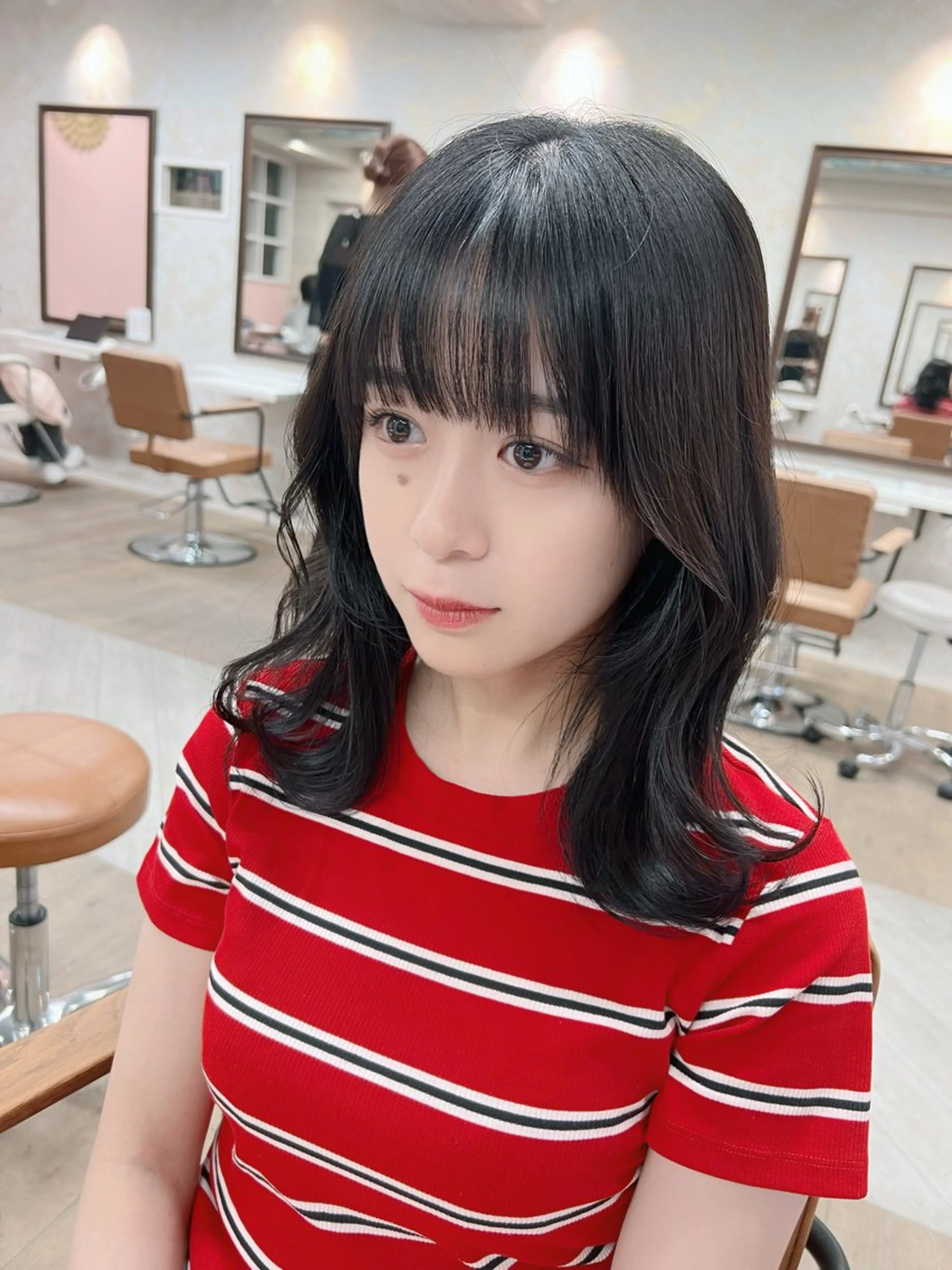 ミディアム カット ヘアカラー トリートメント 髪質改善特化💫 韓国ヘアAyumuのヘアスタイル