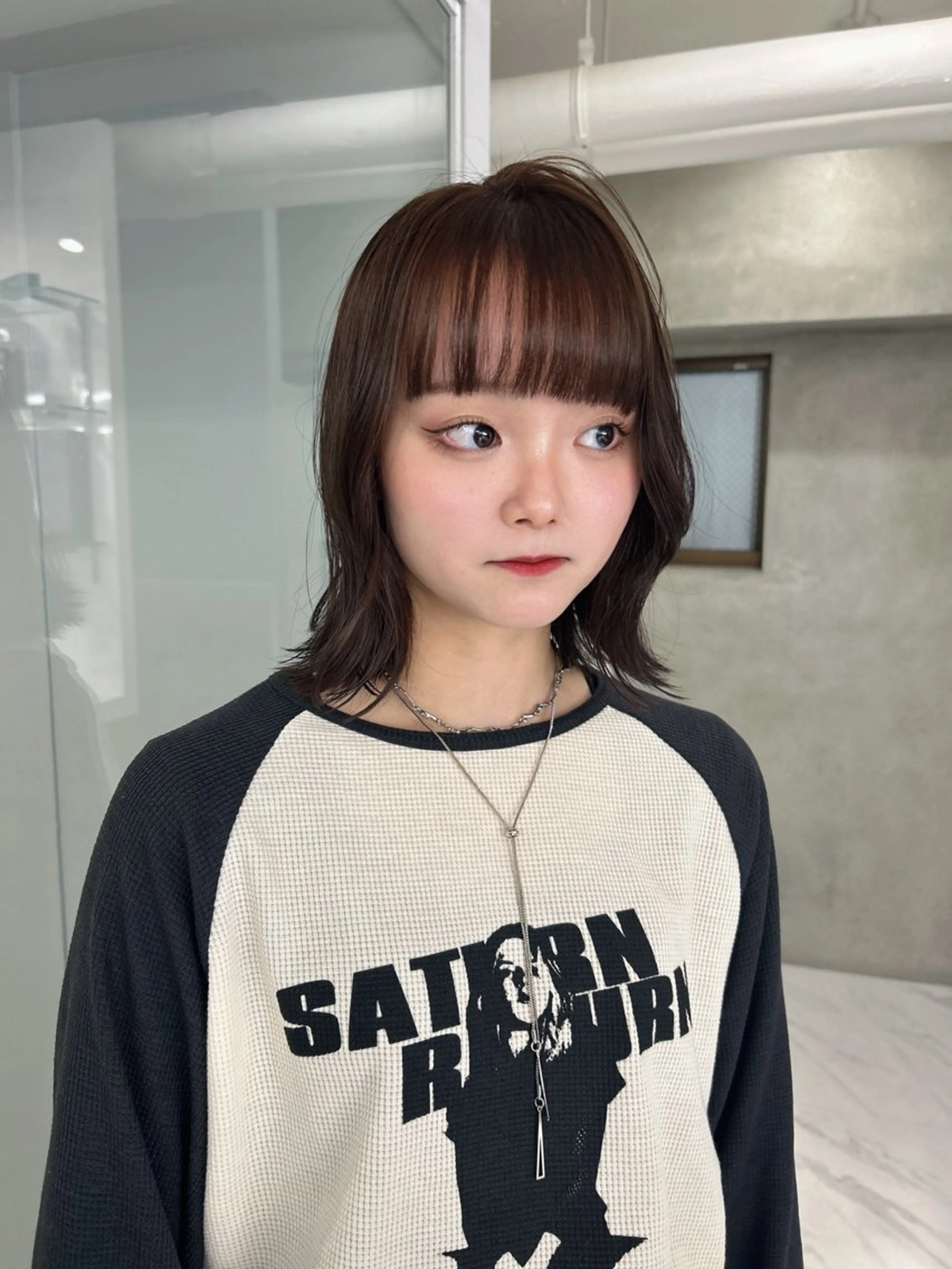 ショート カラー ブリーチ ブラウンカラー ココアブラウン ブリーチなしカラー ヘアカラー トリートメント shizuna/天神 /メンズ/ボブのヘアスタイル