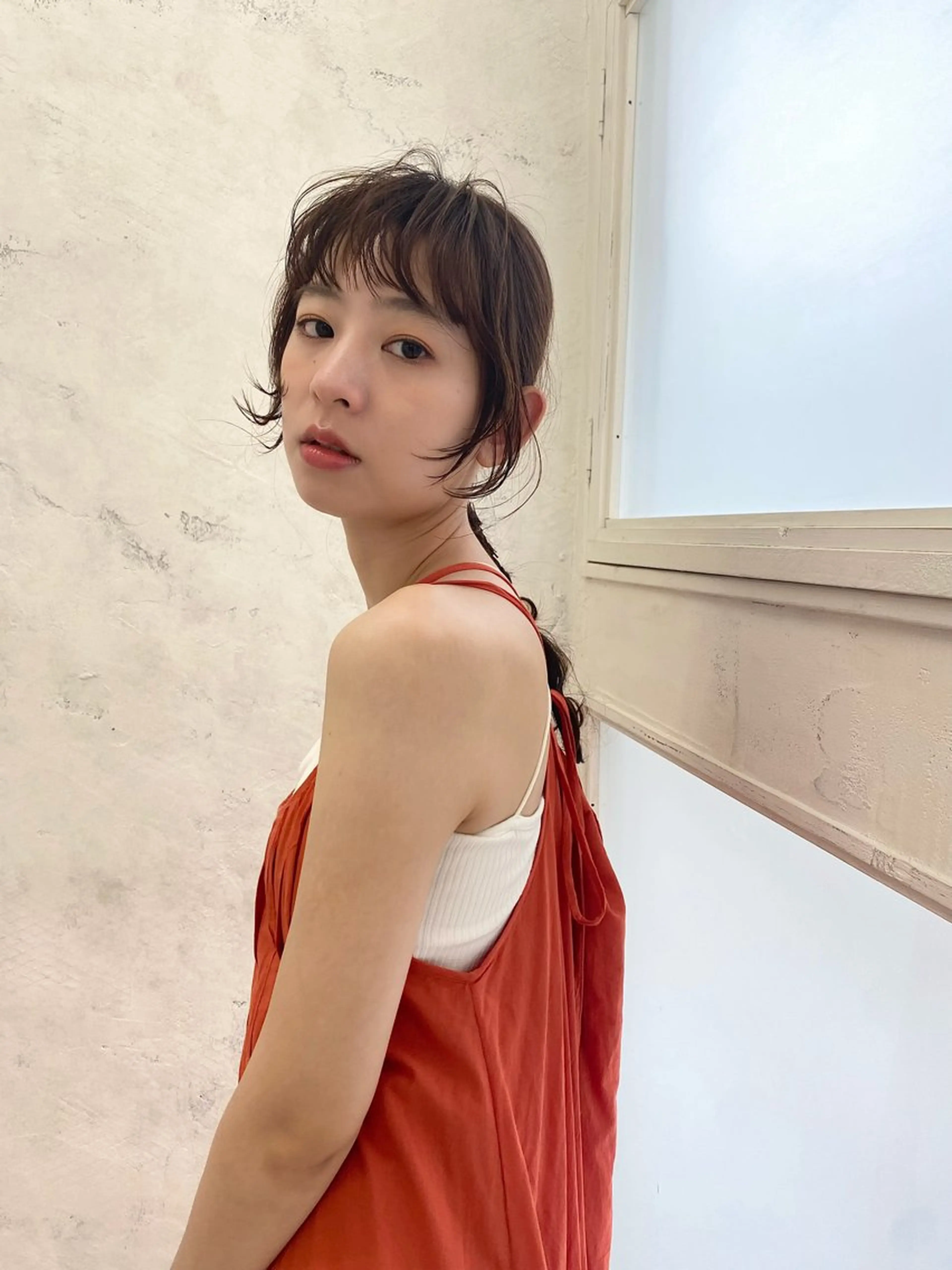 ロング カラー ヘアアレンジ ヘアセット 林 瑠夏のヘアスタイル