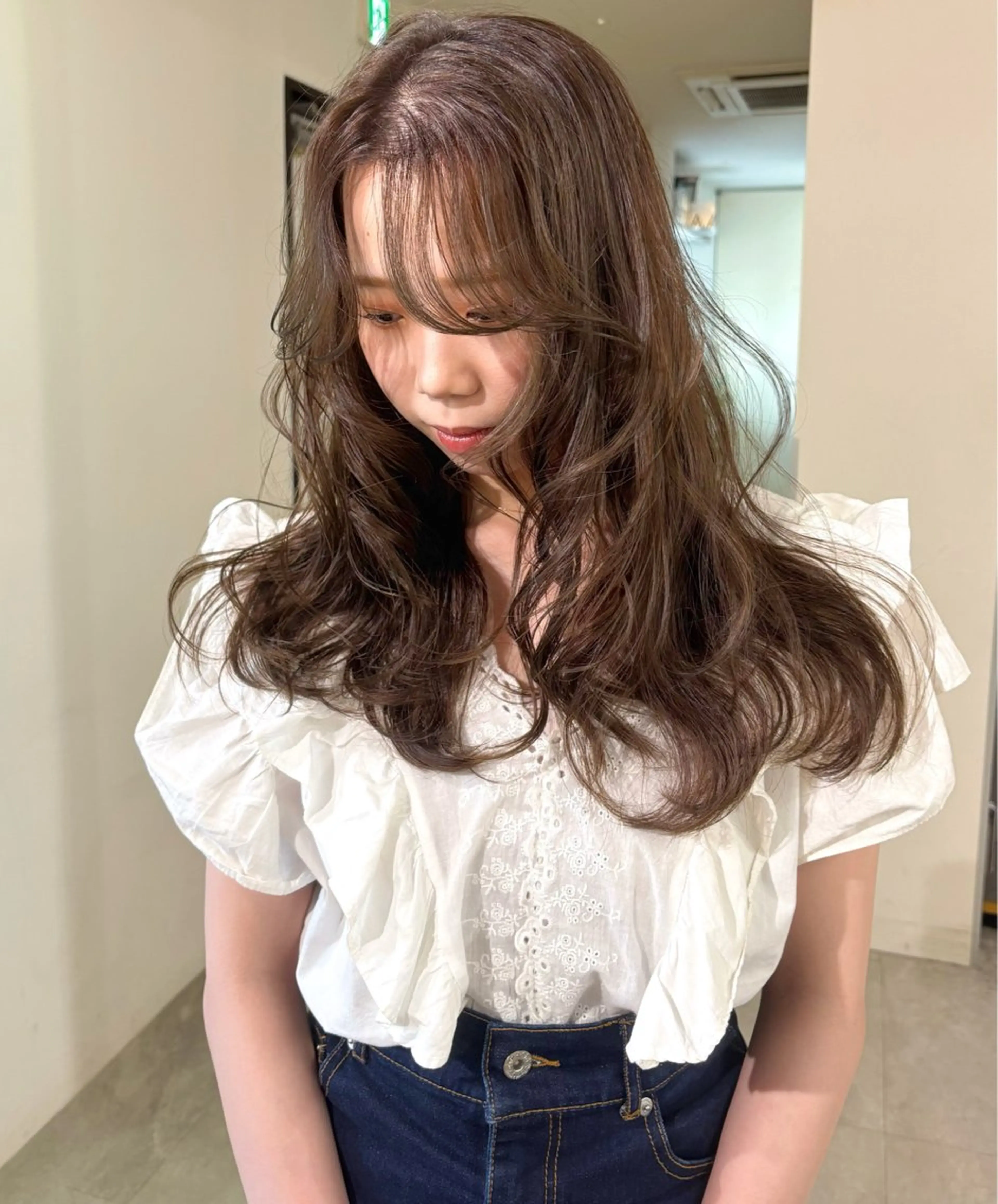 ロング カラー ブリーチ 透明感カラー ダブルカラー ブリーチなしカラー ヘアカラー mizuki/ピンク ベージュ.レイヤーのヘアスタイル