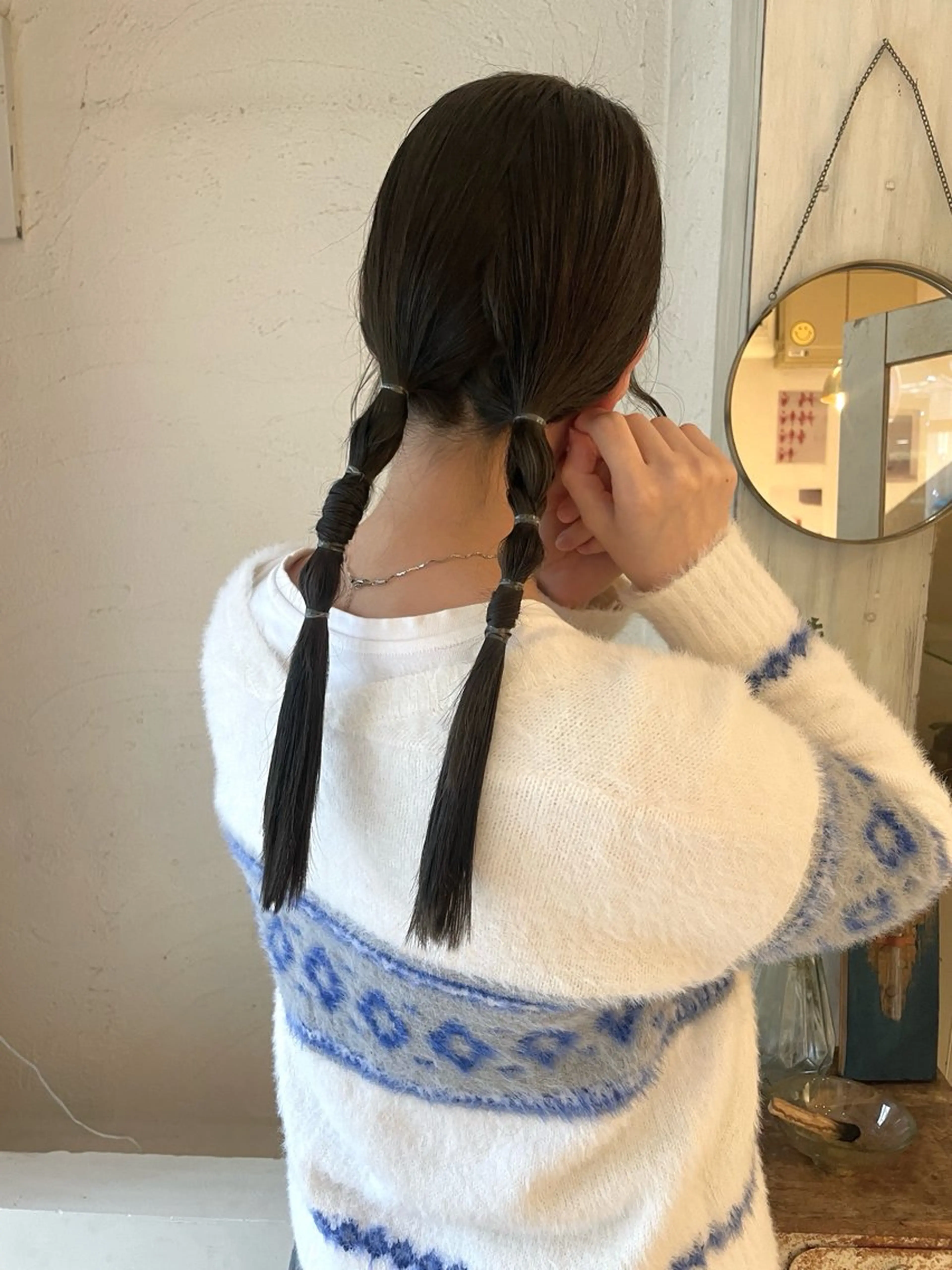 セミロング カラー ヘアアレンジ 🙃 透明感カラー/ボブのヘアスタイル