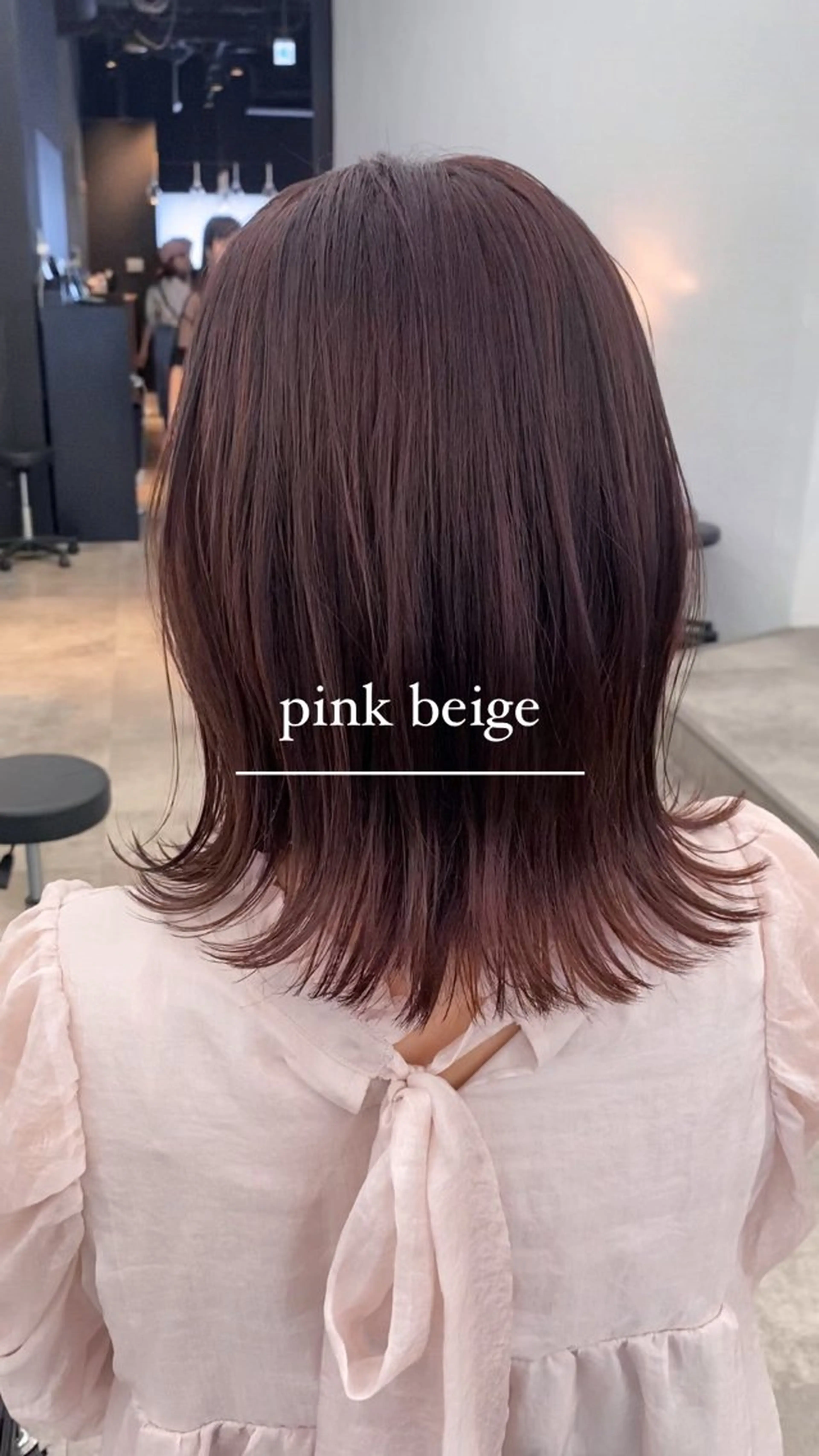 ミディアム カラー ベージュカラー ブリーチ ブリーチなしカラー ピンクカラー ピンクベージュ カット ヘアカラー トリートメント shiori/暖色/ レイヤー/似合わせのヘアスタイル