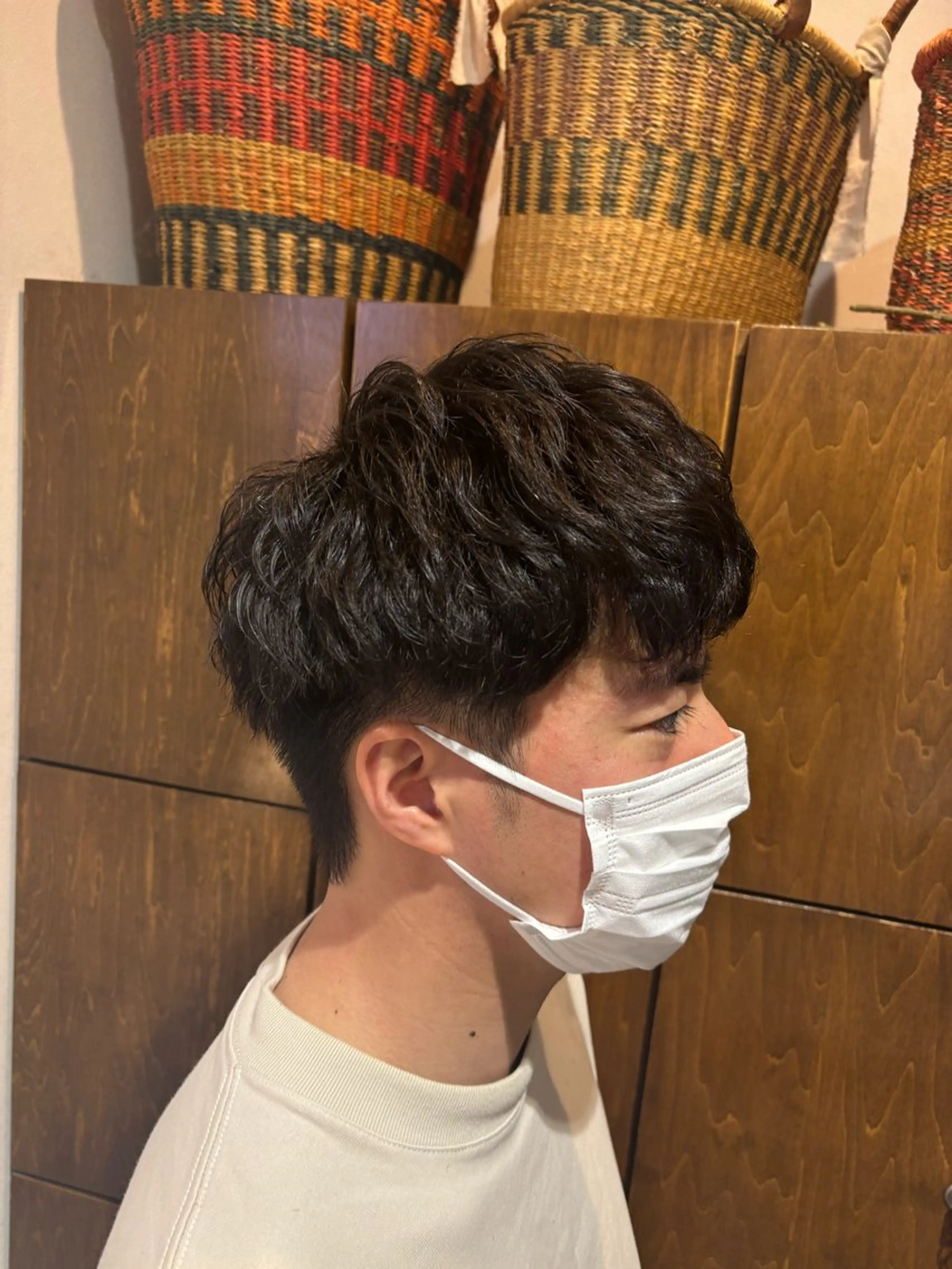 パーマ メンズ カット パーマ レイヤーカット/艶髪 /パーマaikoのヘアスタイル