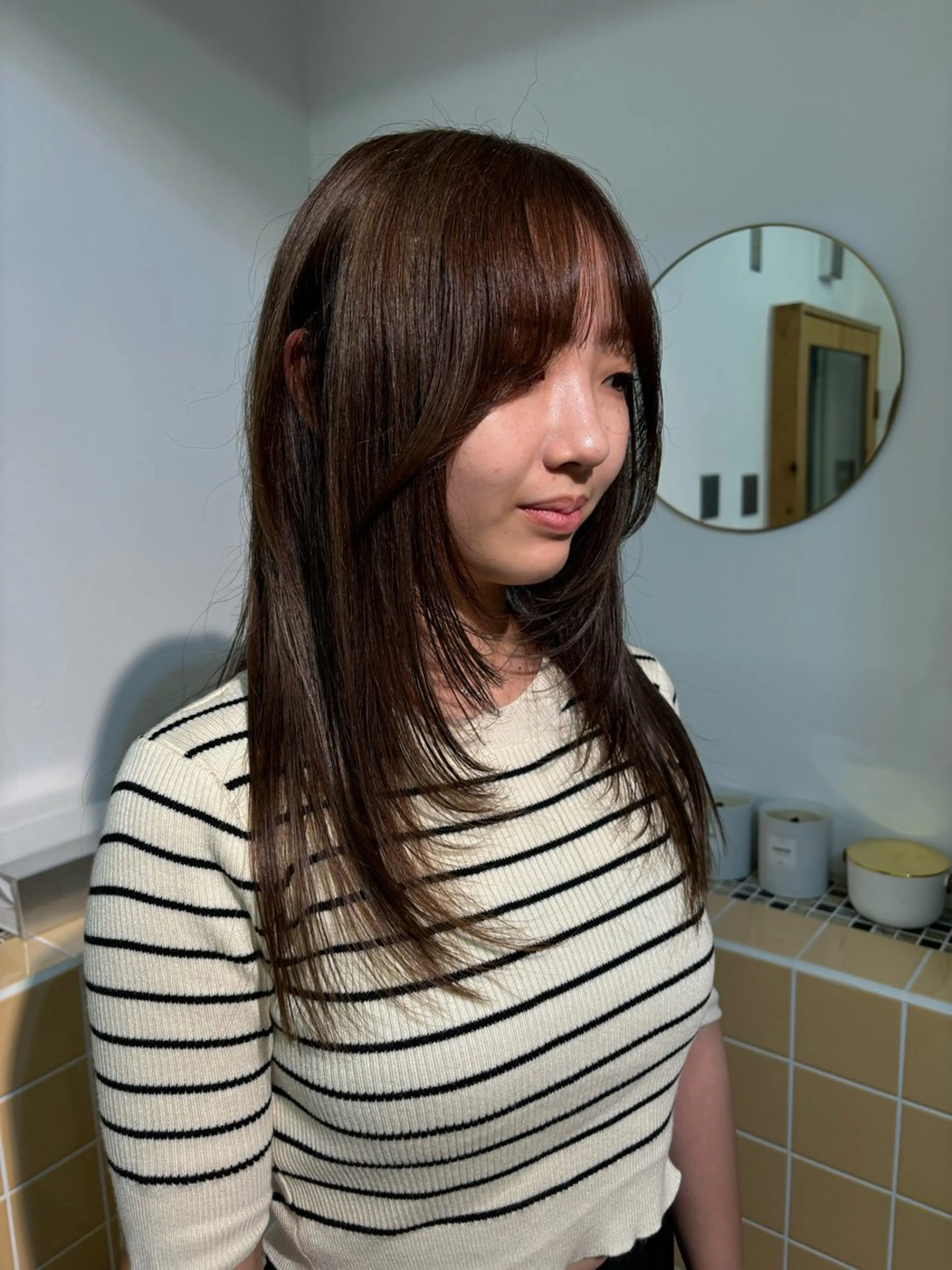 セミロング カラー カット ヘアカラー トリートメント sakura🌸 レイヤー/韓国ヘアのヘアスタイル