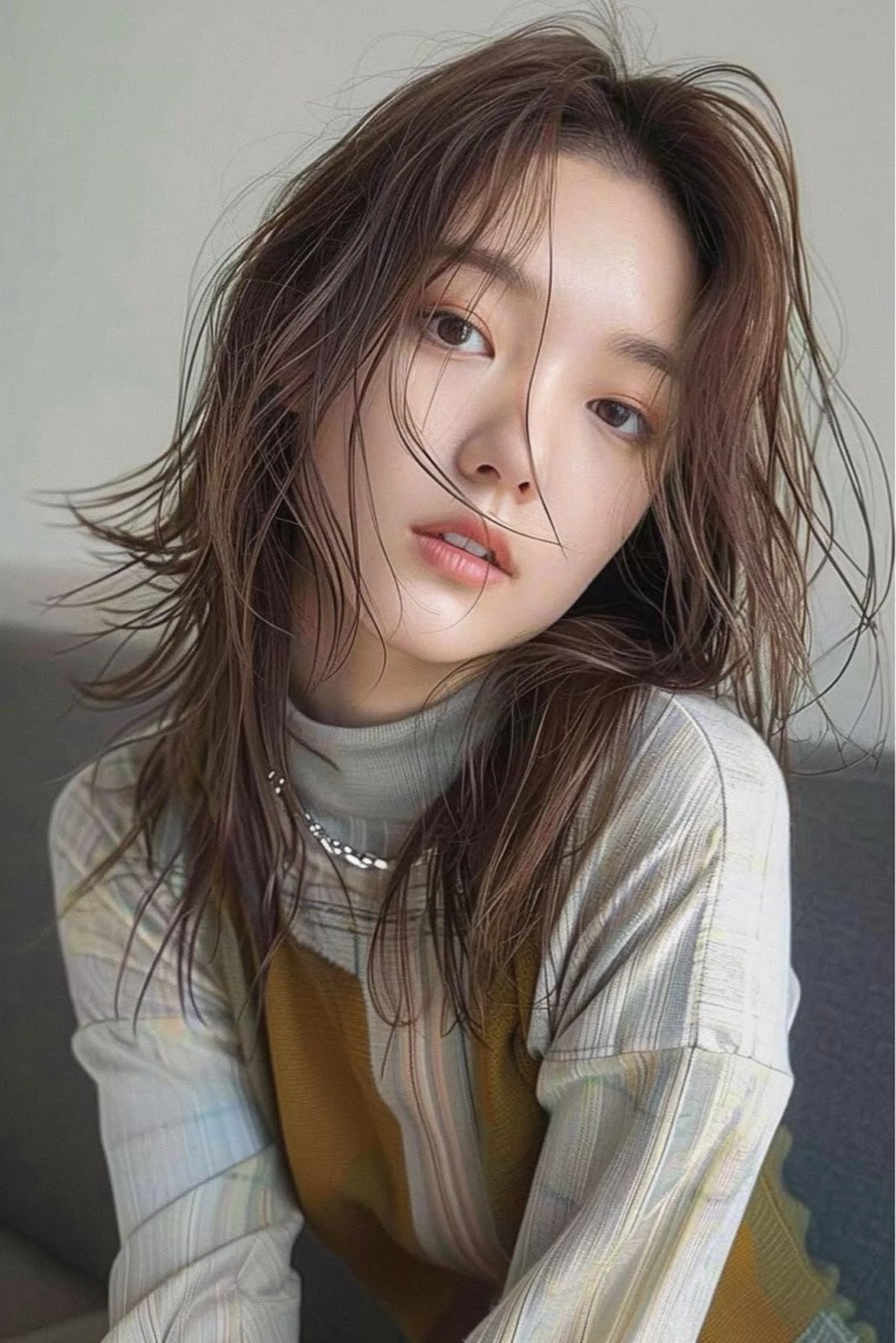 ミディアム カラー カット ヘアカラー トリートメント 圧倒的似合わせ ケアカラーYUTOのヘアスタイル