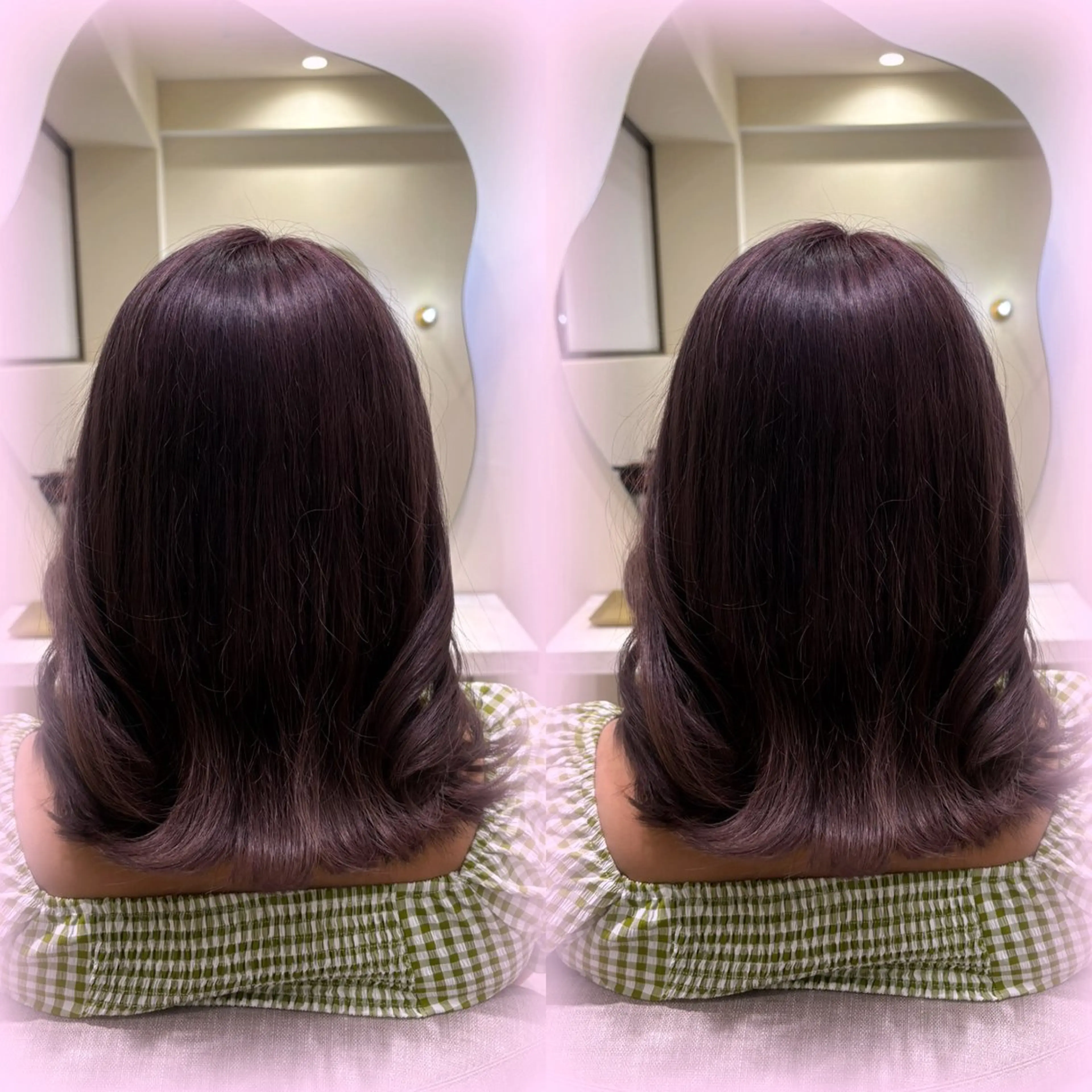 ミディアム カラー ブリーチ グレージュ ラベンダーカラー ラベンダーグレージュ ラベンダーグレー Sugar所属・猪妻 采蘭のヘアスタイル