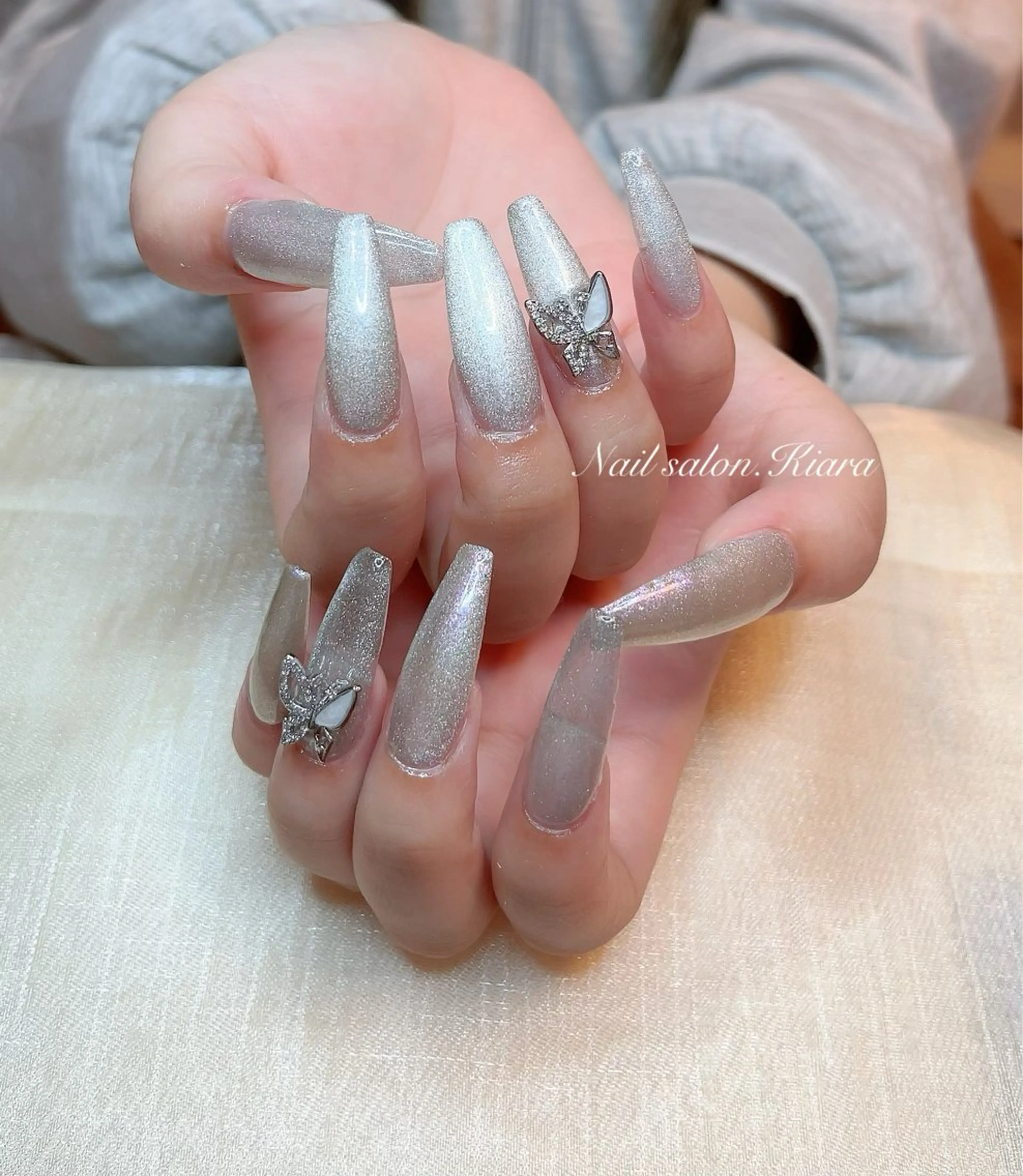 ネイル ロングネイル マグネットネイル 🍭Kiara Nail🍭のネイルデザイン