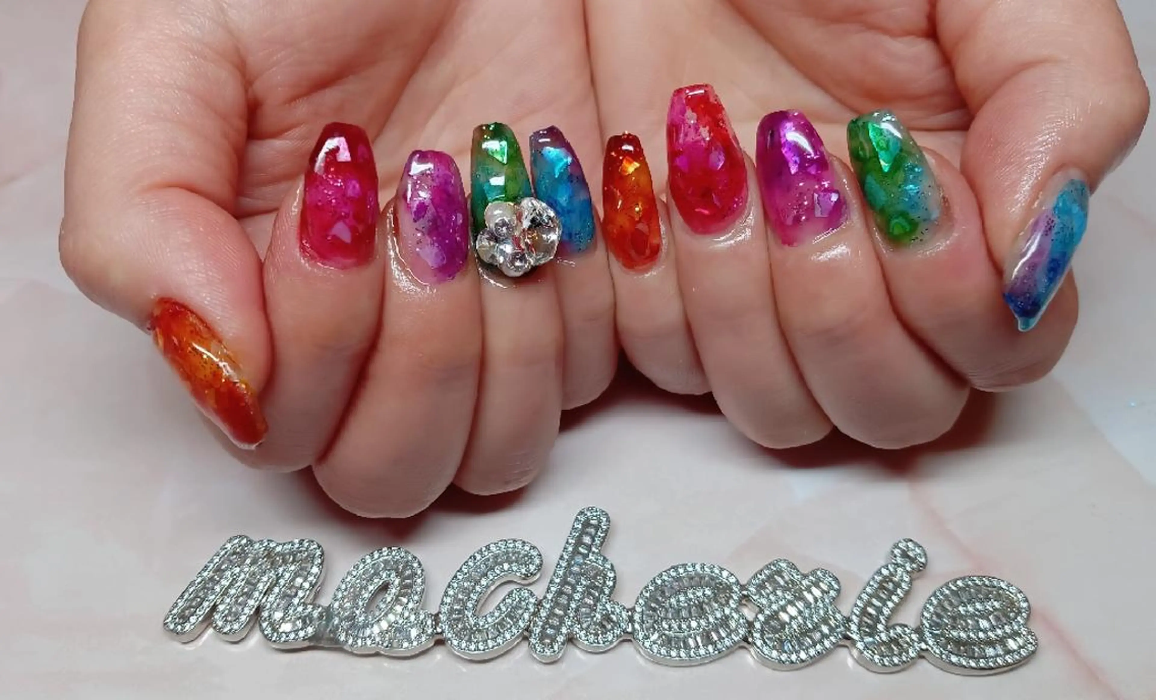 ネイル おそろいネイル ハンドネイル Nail Salon macherieのネイルデザイン
