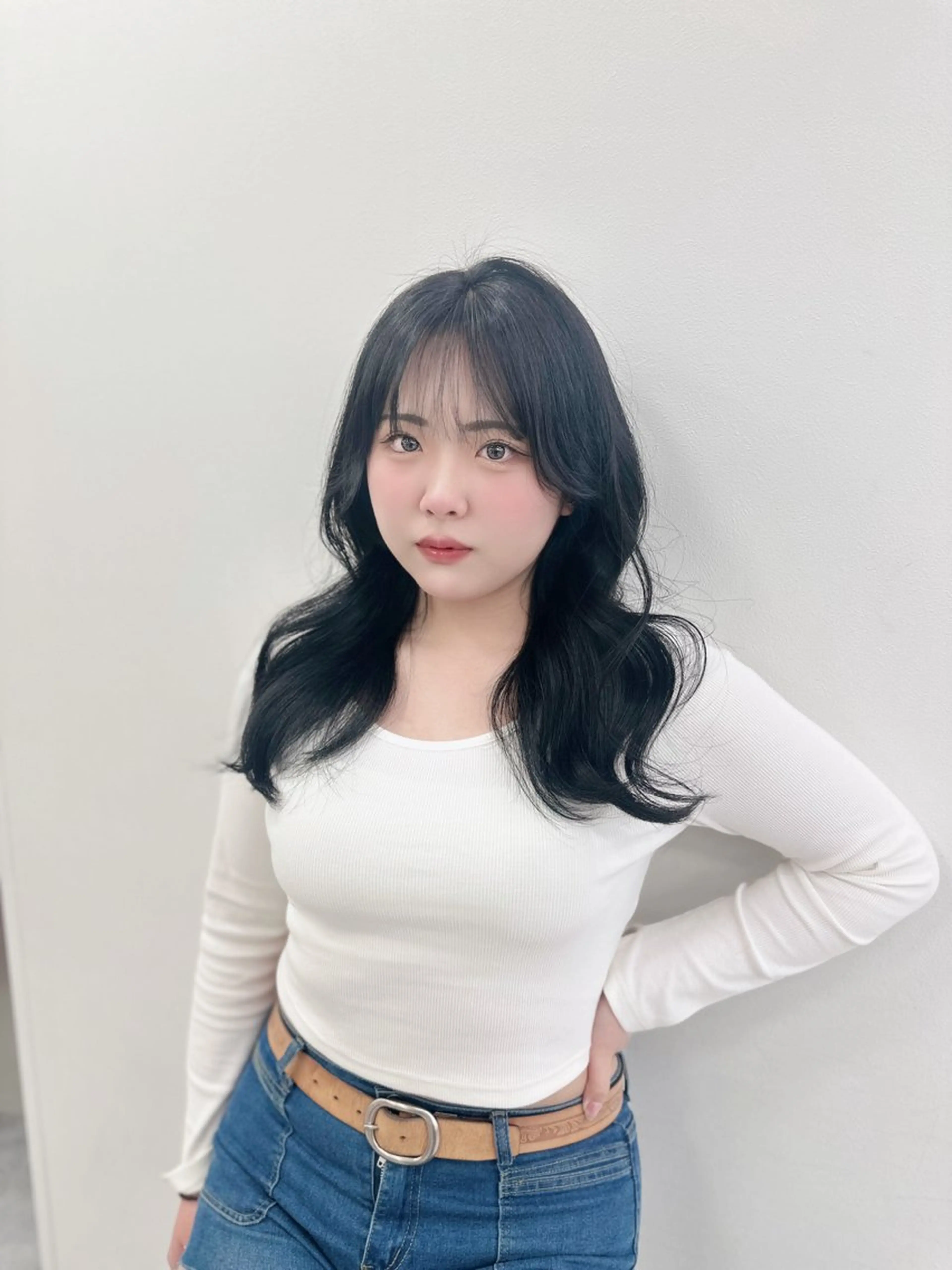 ロング カラー パーマ ヘアアレンジ メンズ キッズ ♥️韓国ヘア レイヤー♥️ゆりのヘアスタイル