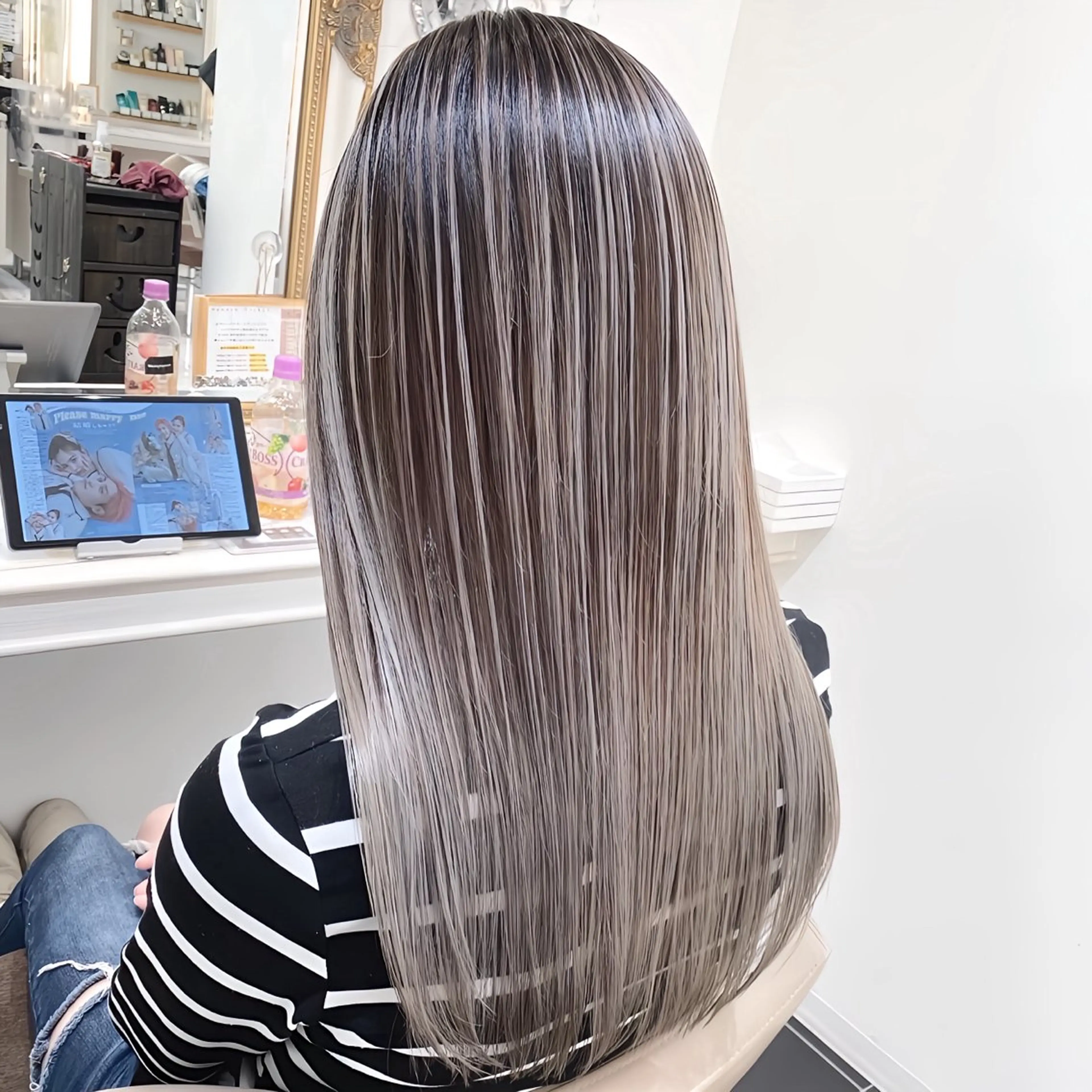 ロング カラー ヘアカラー トリートメント 大宮/バレイヤージュ 髪質改善/澤田隆誠のヘアスタイル