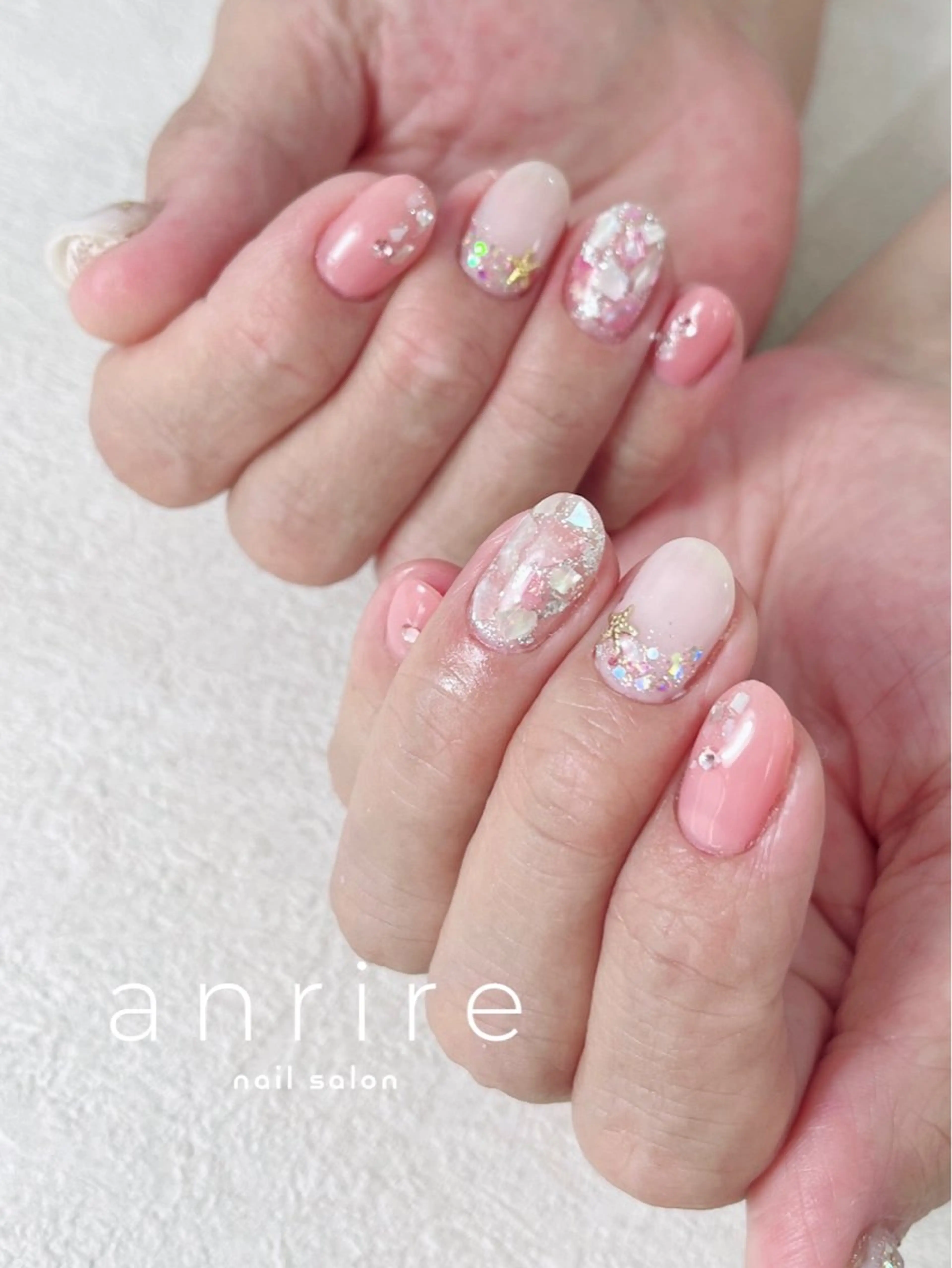 ネイル フラッシュネイル ジェルネイル キラキラネイル ラメ(グリッター) パラジェル ハンドネイル nail salon anrire〜アンリール〜所属・nailsalon anrireのネイルデザイン