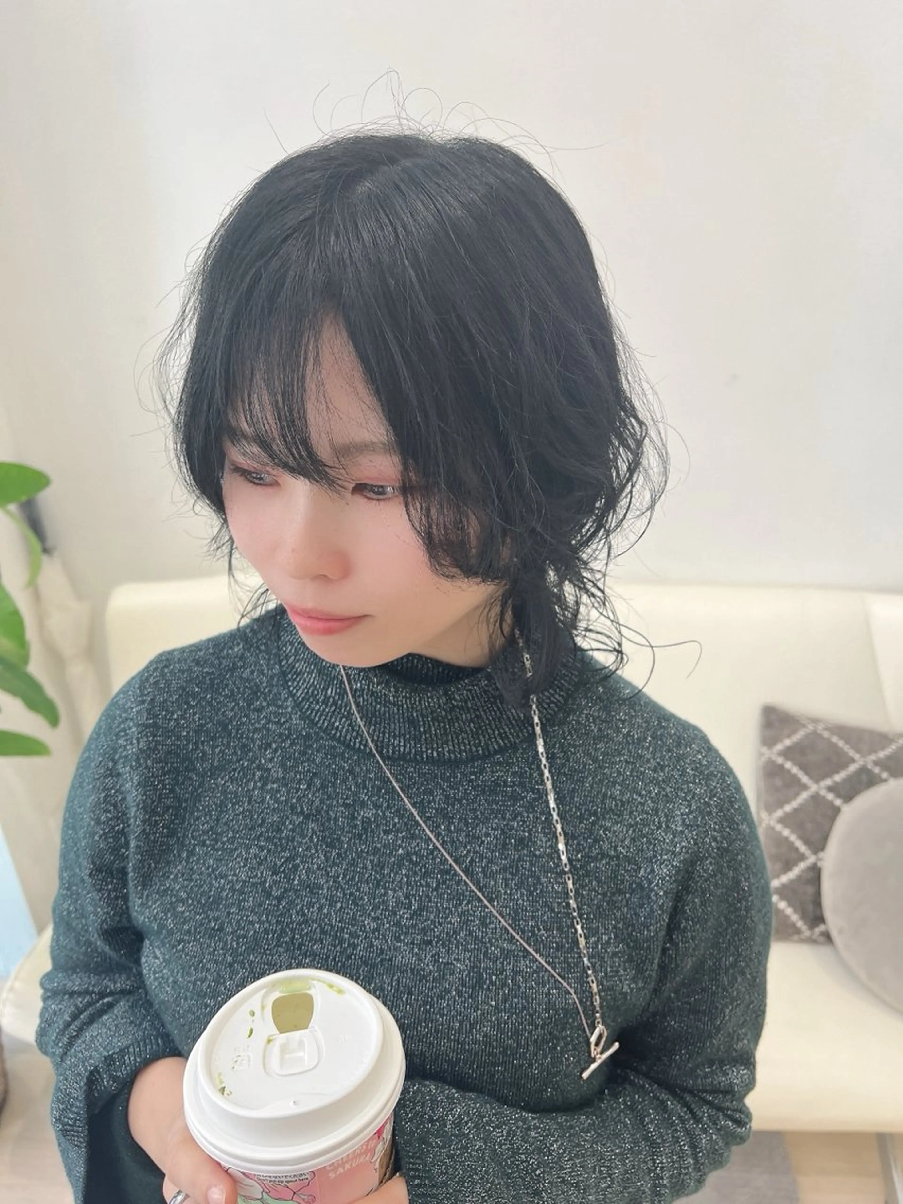 ミディアム カラー パーマ ヘアアレンジ メンズ ヘアカラー 堀井 凌平のヘアスタイル