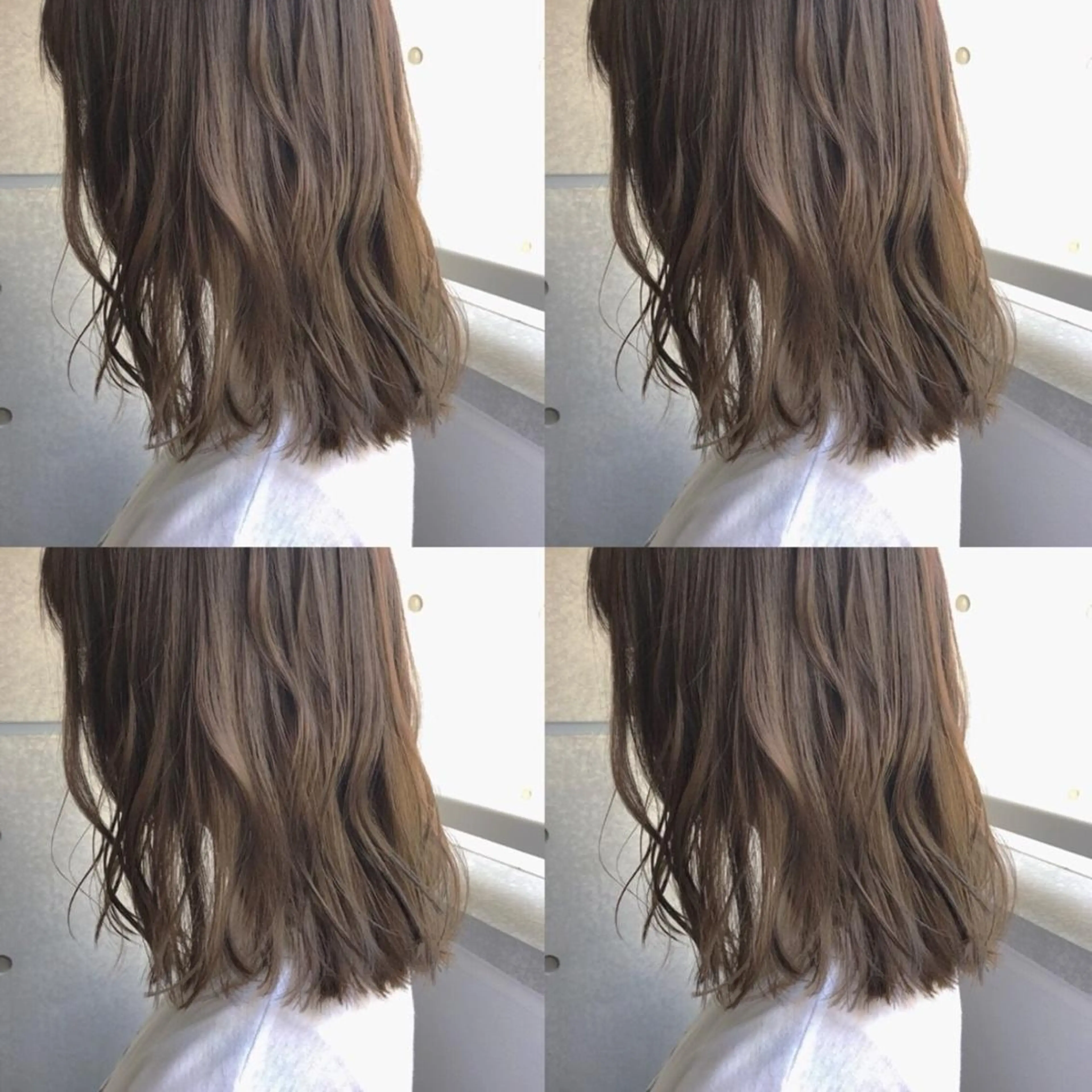 ミディアム カラー マツエク・マツパ 🤎ベージュカラー 🐶メンズパーマのヘアスタイル