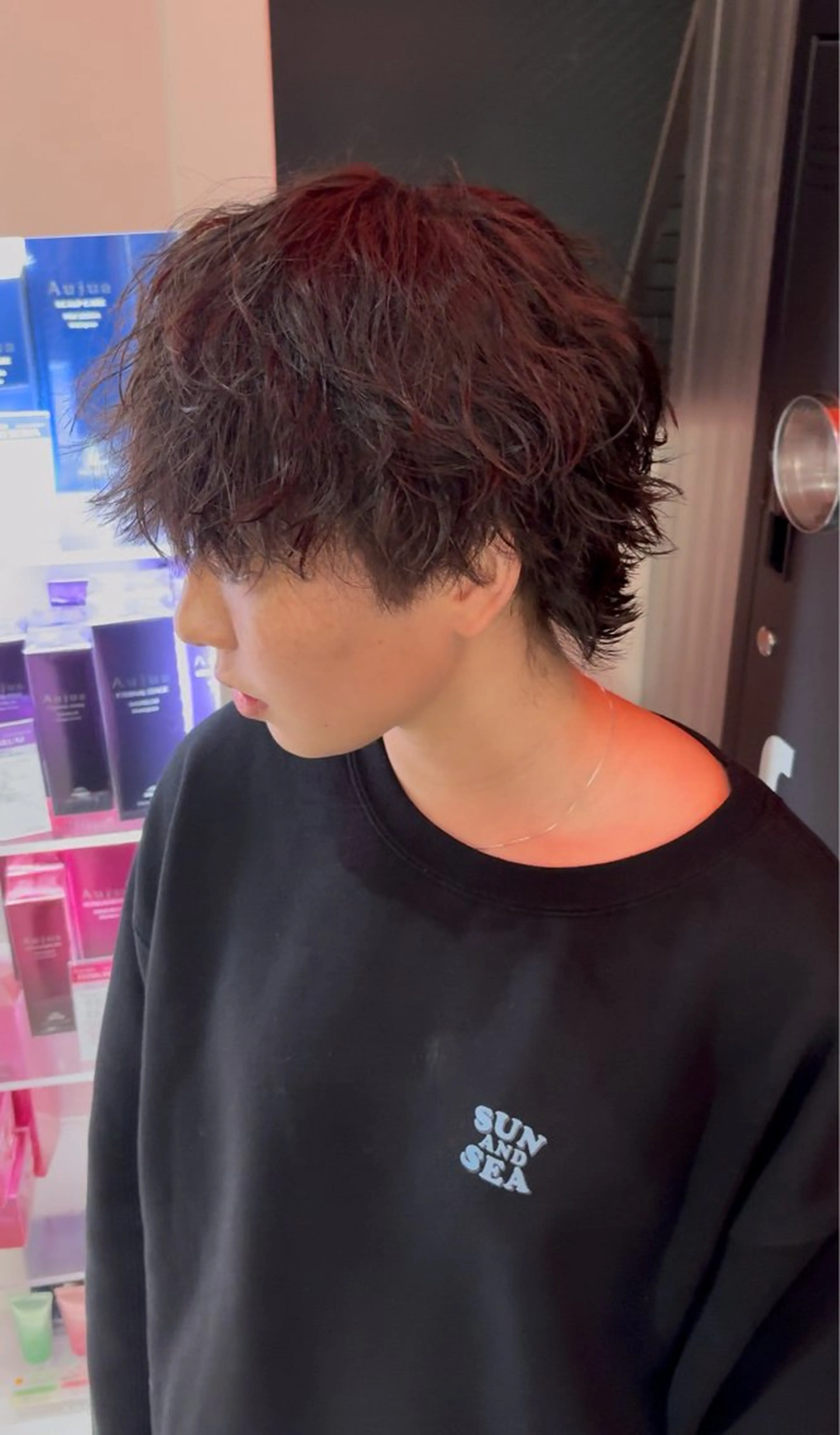 ミディアム カラー パーマ メンズ カット パーマ トリートメント ヘアセット メンズパーマ特化 🔥韓国ヘア職人🔥のヘアスタイル