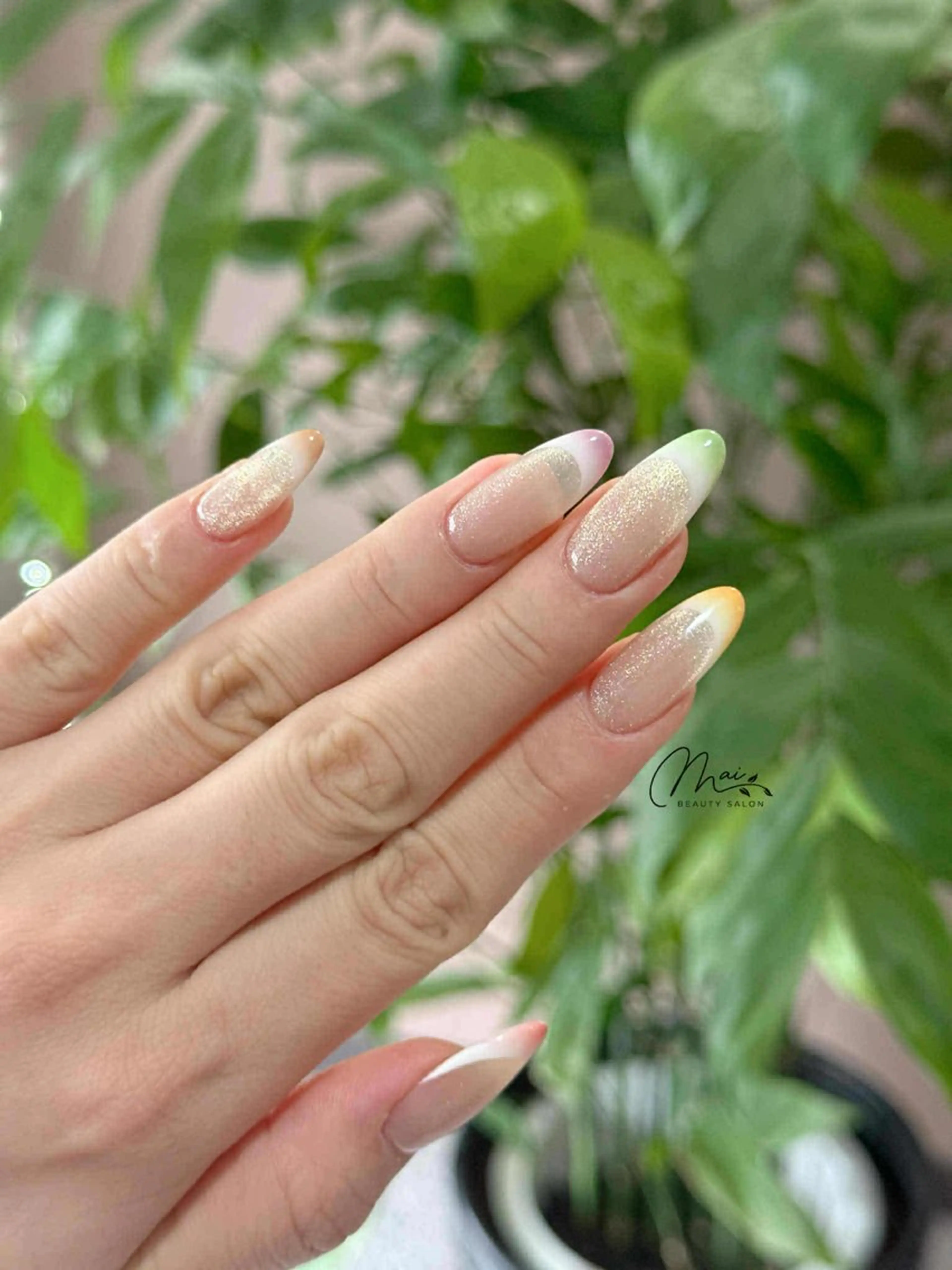 ネイル アニマル柄 ボルドー ブラウン チークネイル ドット ハンドネイル MaiBeauty HaNaのネイルデザイン