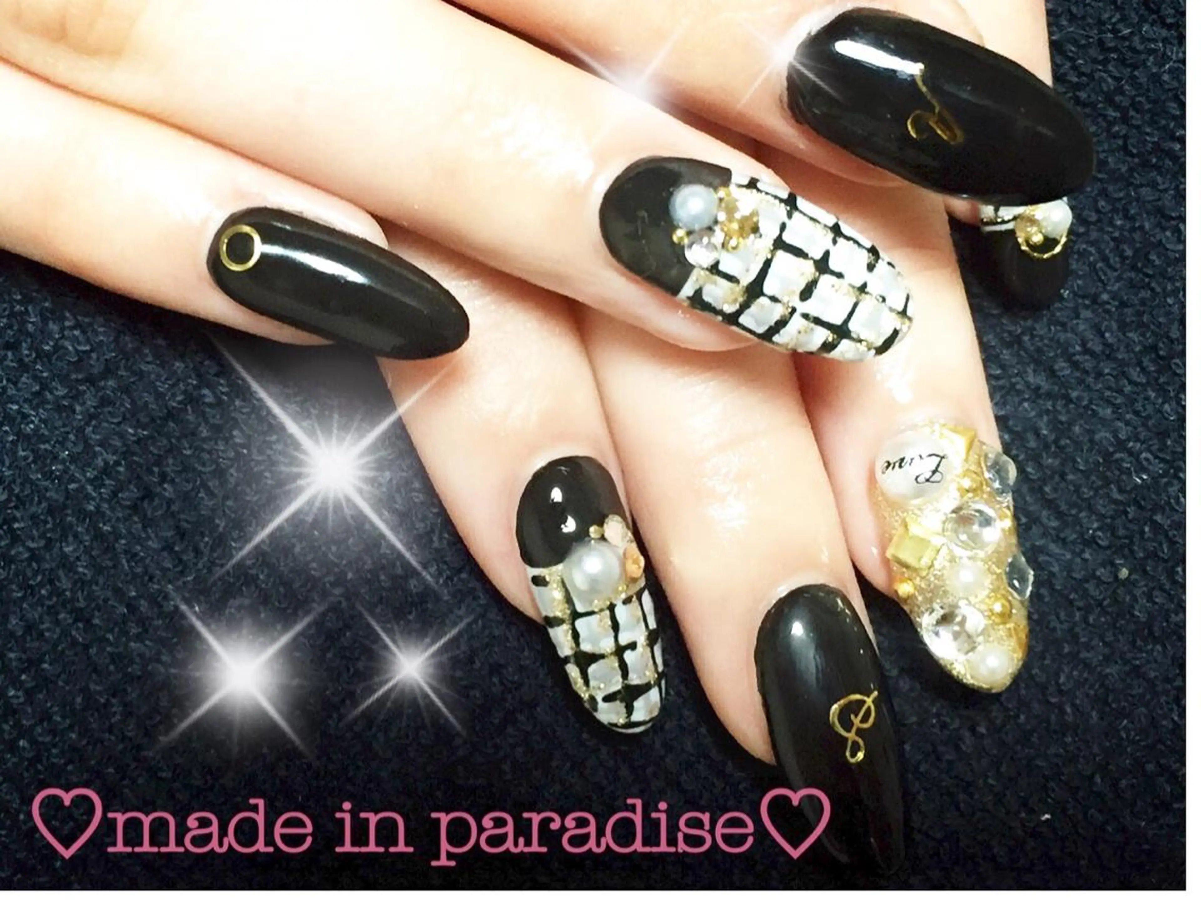 ネイル ツイードネイル うるま市サロン Yuko Izawaのネイルデザイン