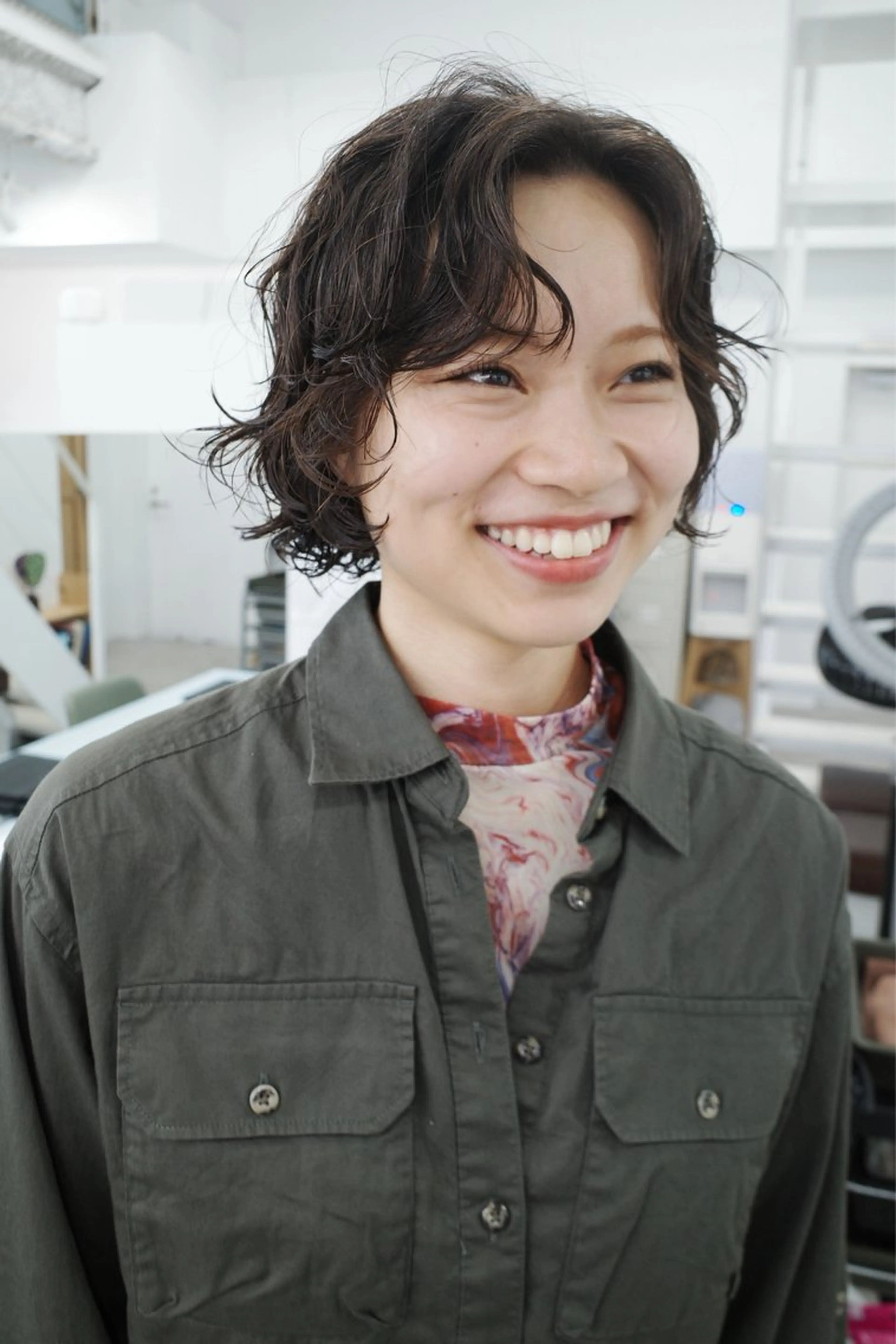 ショート ボブ パーマ WAKU所属・🧚🏼ボブパーマ 歩美のヘアスタイル