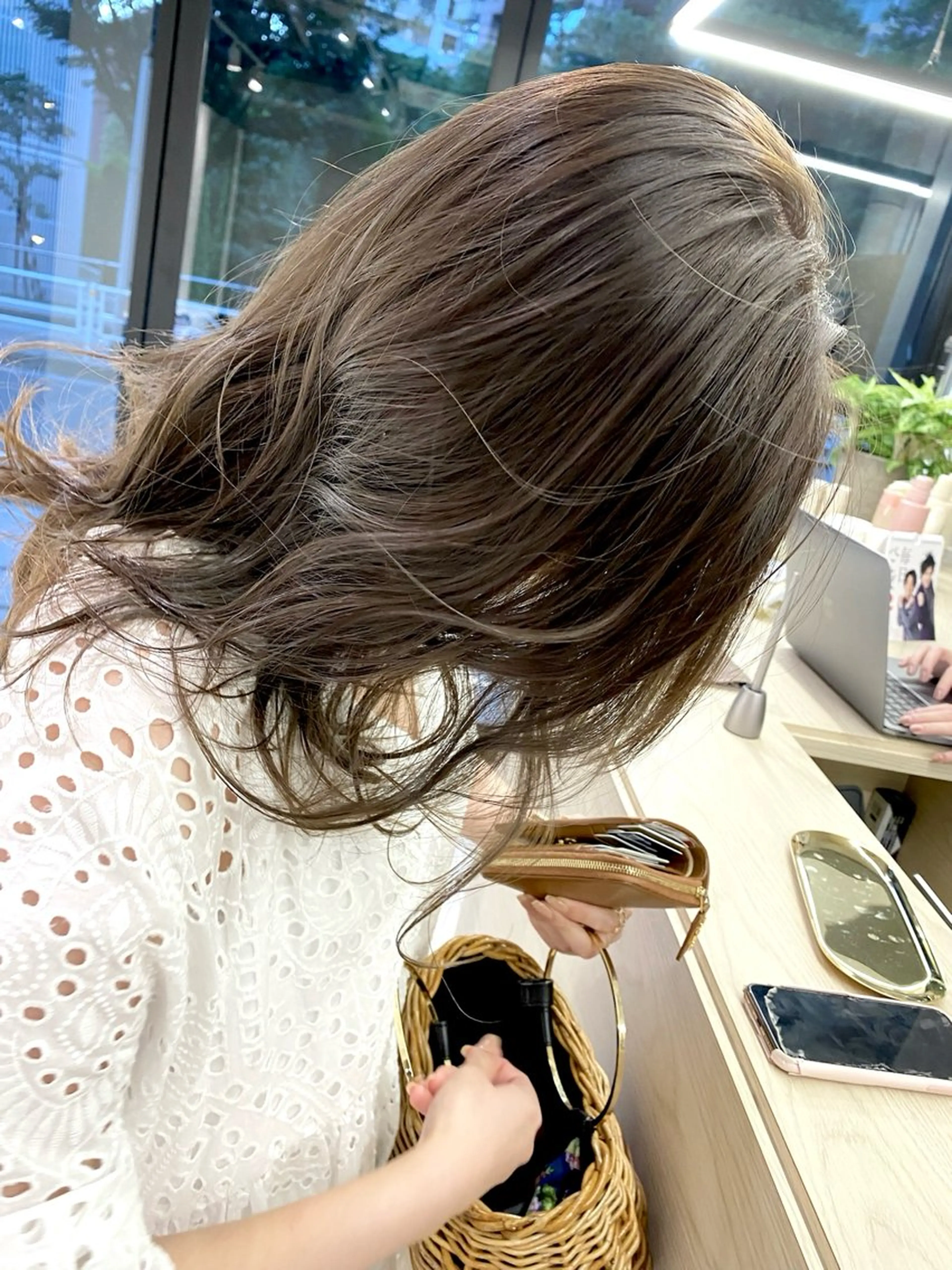 ミディアム カラー 透明感カラー ももかのヘアスタイル