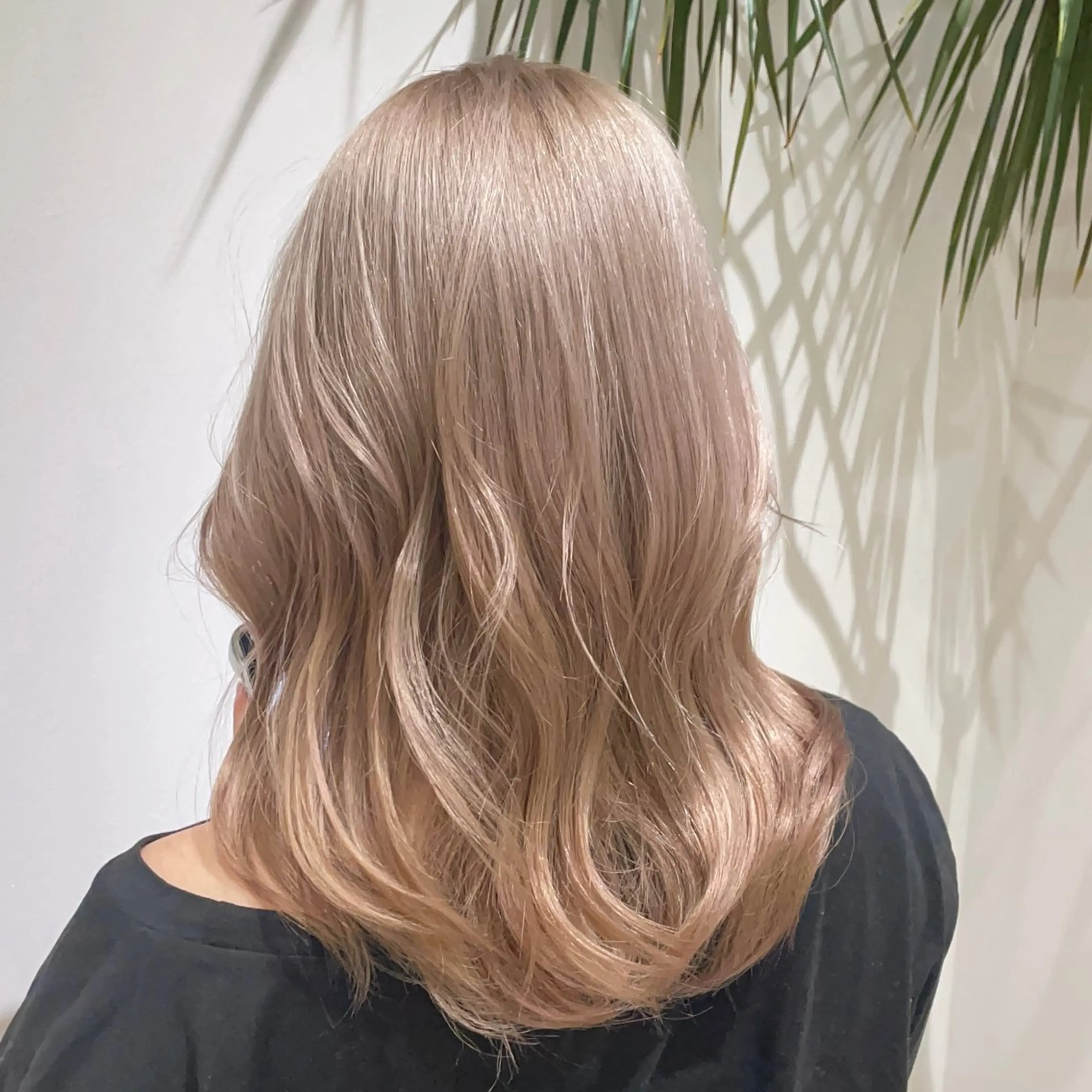 ミディアム カラー ベージュカラー ブリーチ ブロンド ケアブリーチ 透明感カラー カット ヘアカラー トリートメント 新宿/ハイトーン /ボブ/しょうごのヘアスタイル