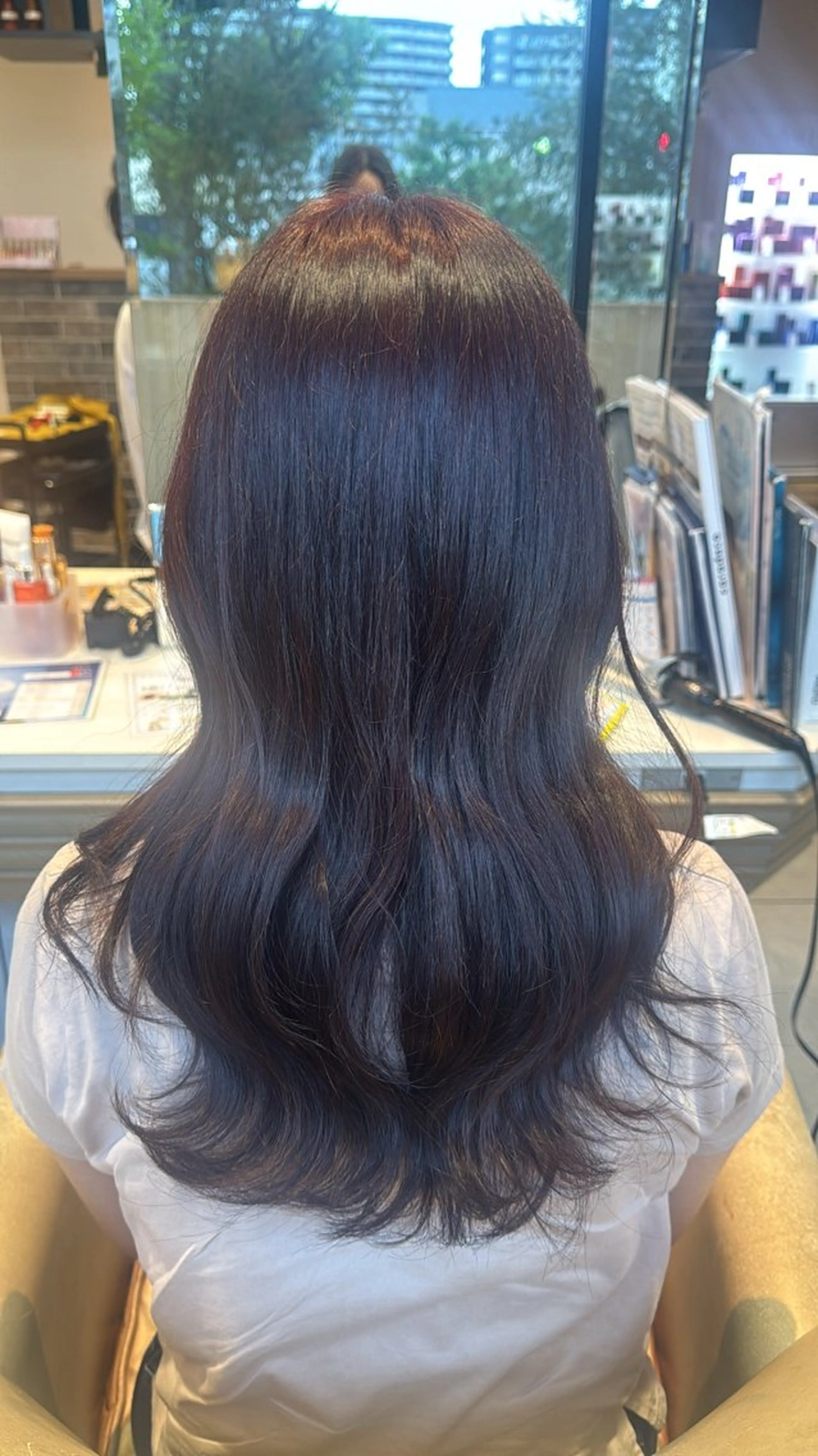 セミロング ピンクブラウン ヘアカラー 宮垣 七海のヘアスタイル