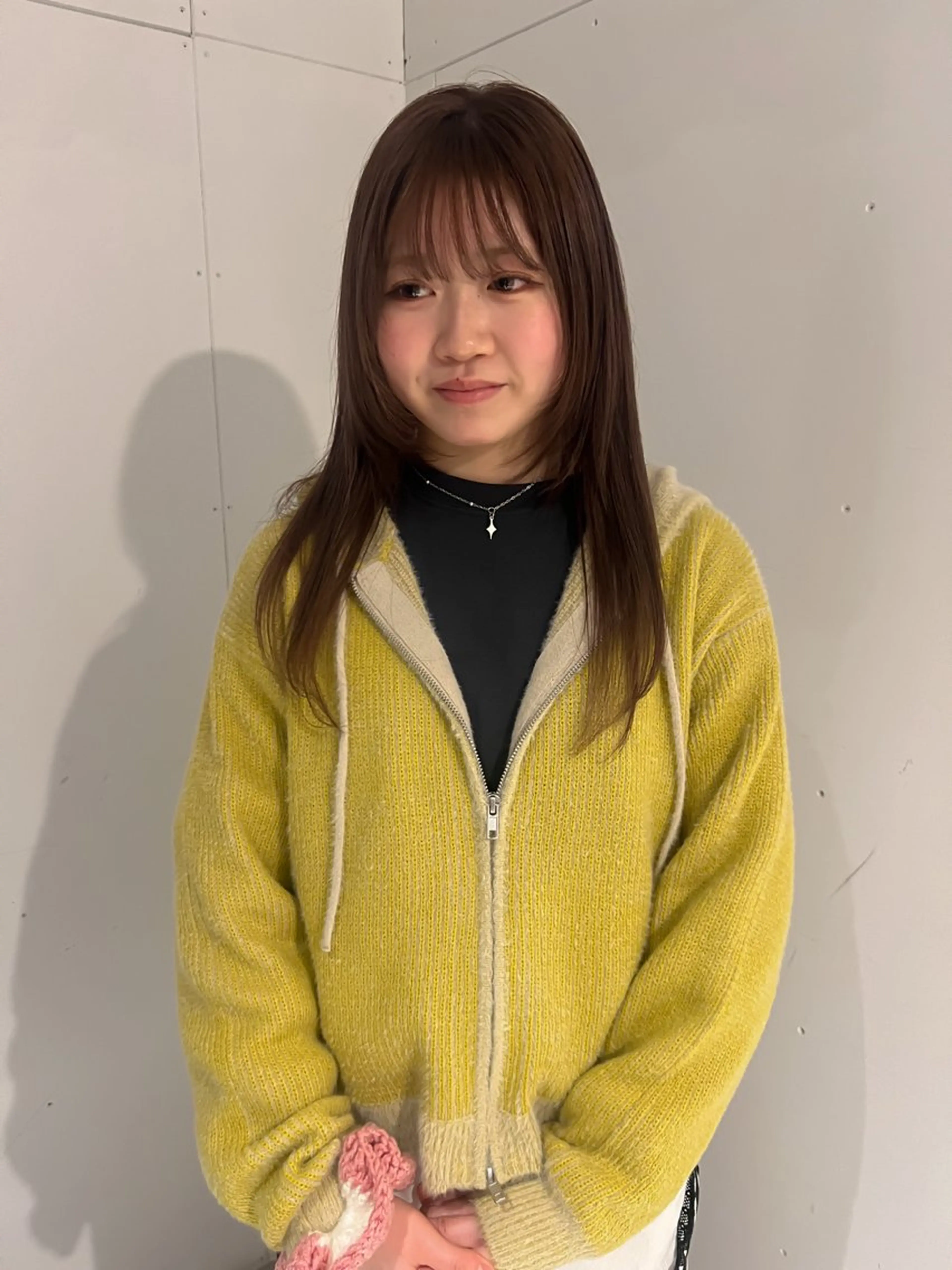 セミロング カラー ブラウンカラー ココアブラウン にこ /iciのヘアスタイル