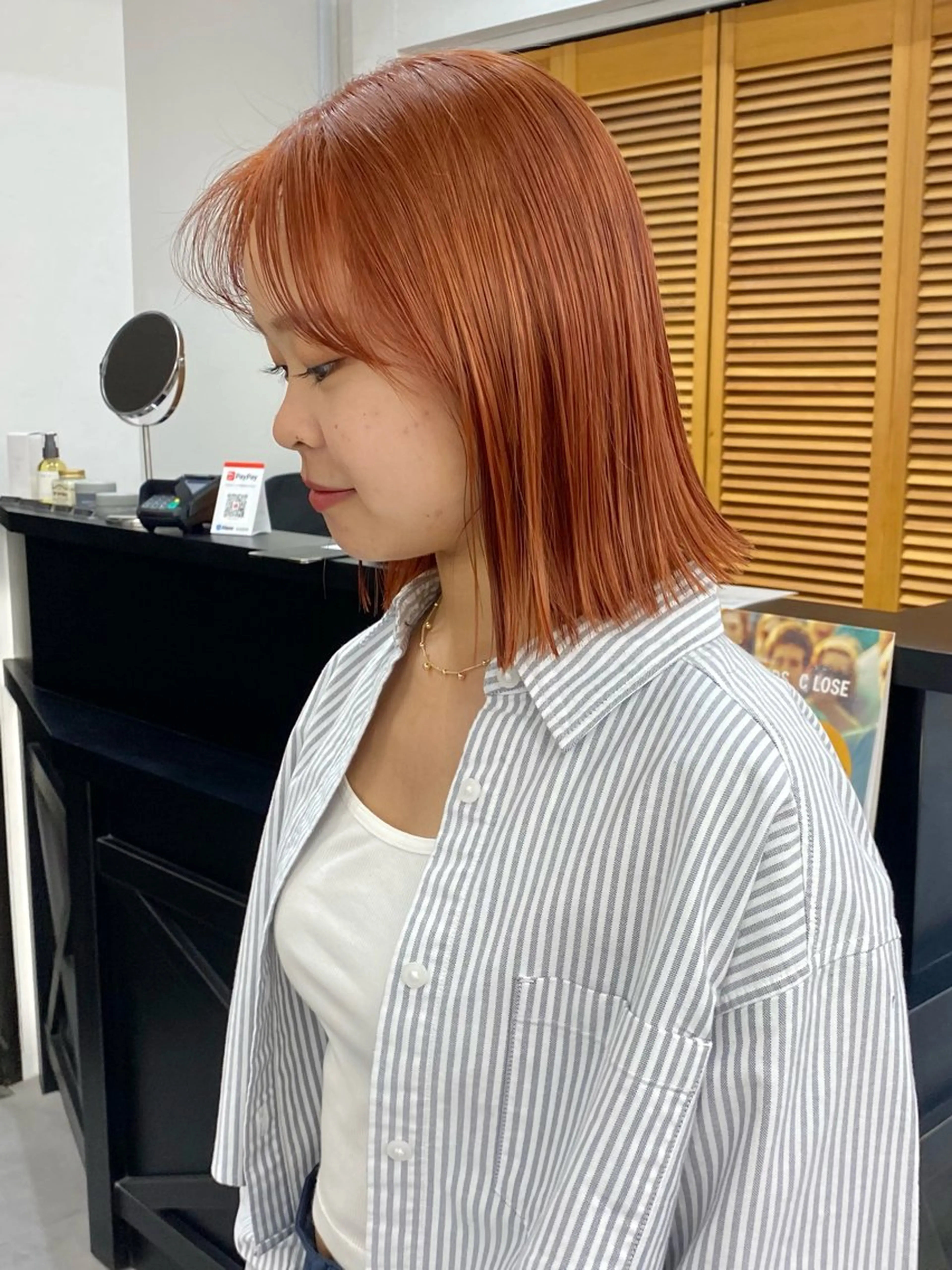 ミディアム カラー レイヤーボブ/ 艶カラー/サナ🌼のヘアスタイル