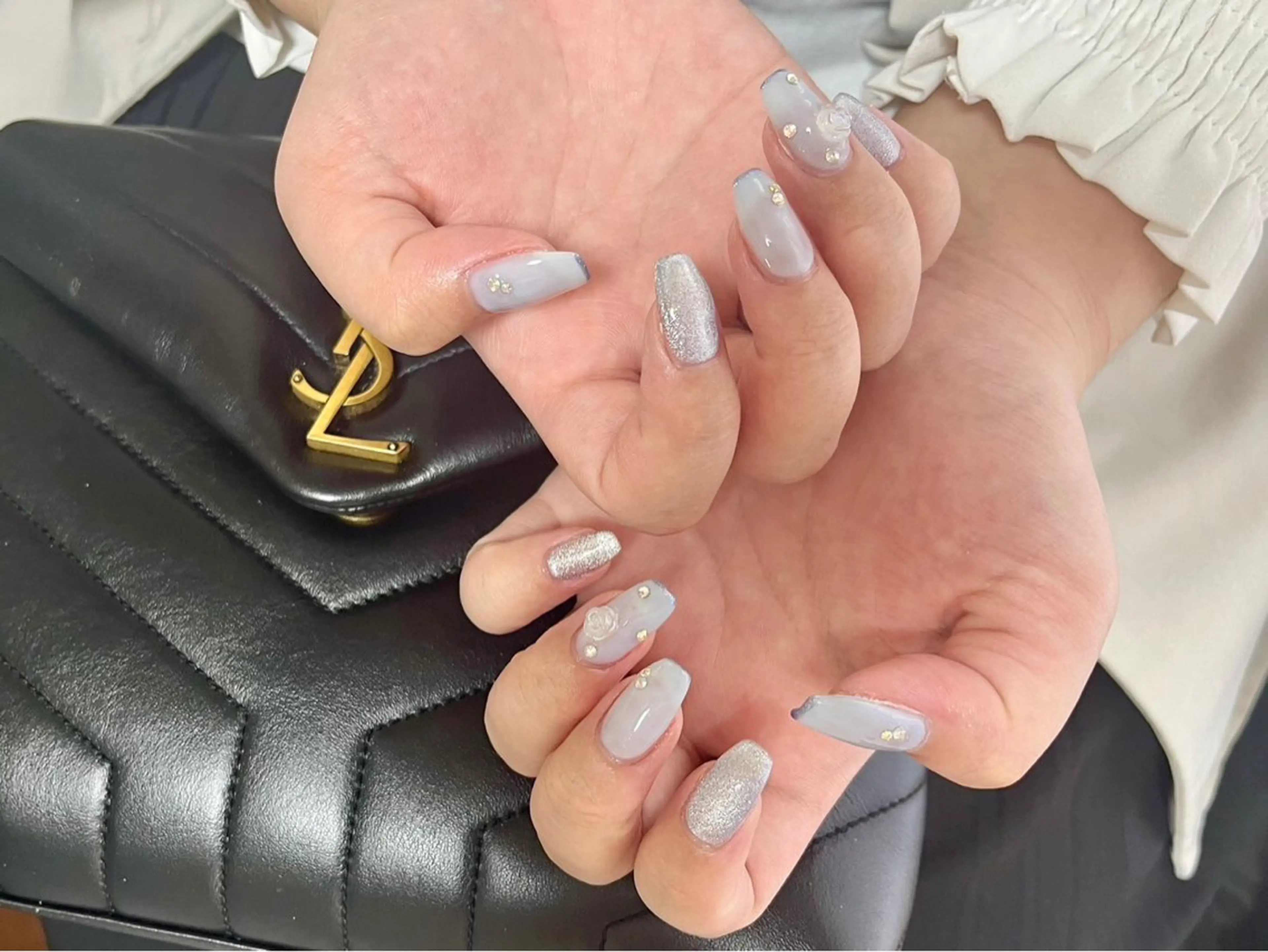 ネイル オーロラネイル フットネイル フレンチネイル ジェルネイル 韓国ネイル ハンドネイル kiki nail 二子玉川のネイルデザイン