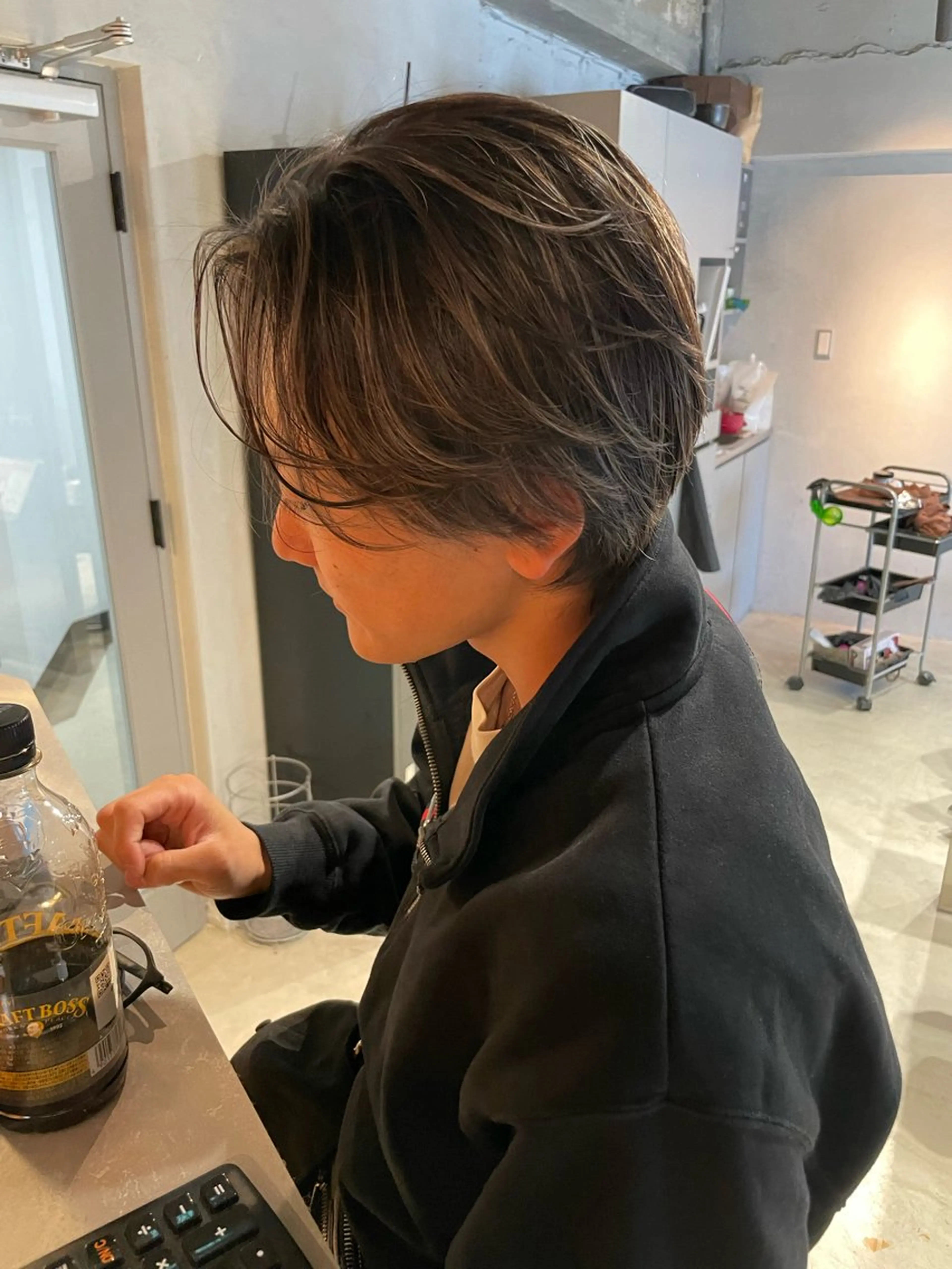 ミディアム カラー パーマ ヘアアレンジ メンズ ヘアカラー メンズ特化 しゅうへいのヘアスタイル